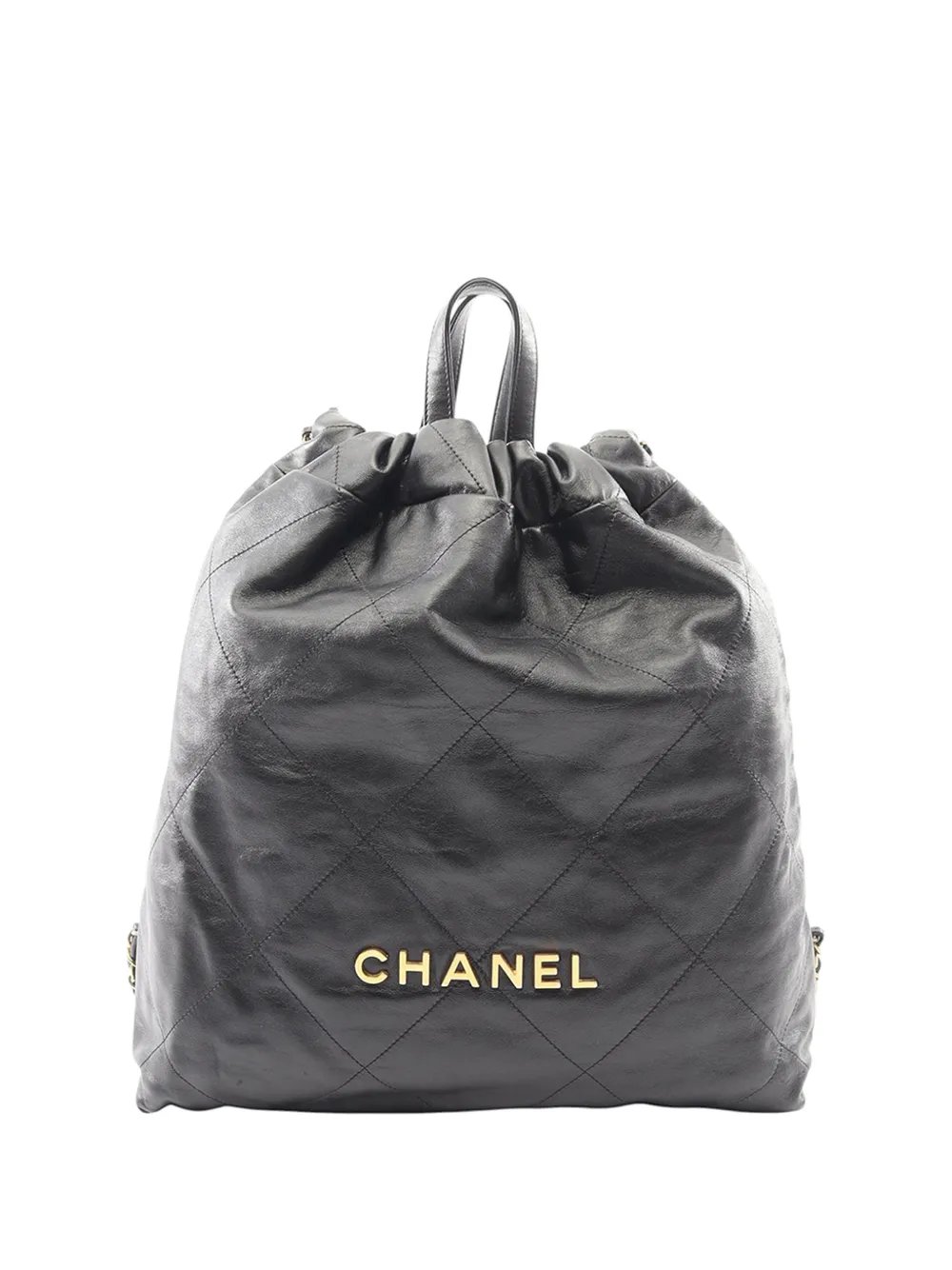 2021-2026 Large Quilted Shiny Calfskin 22 backpack
