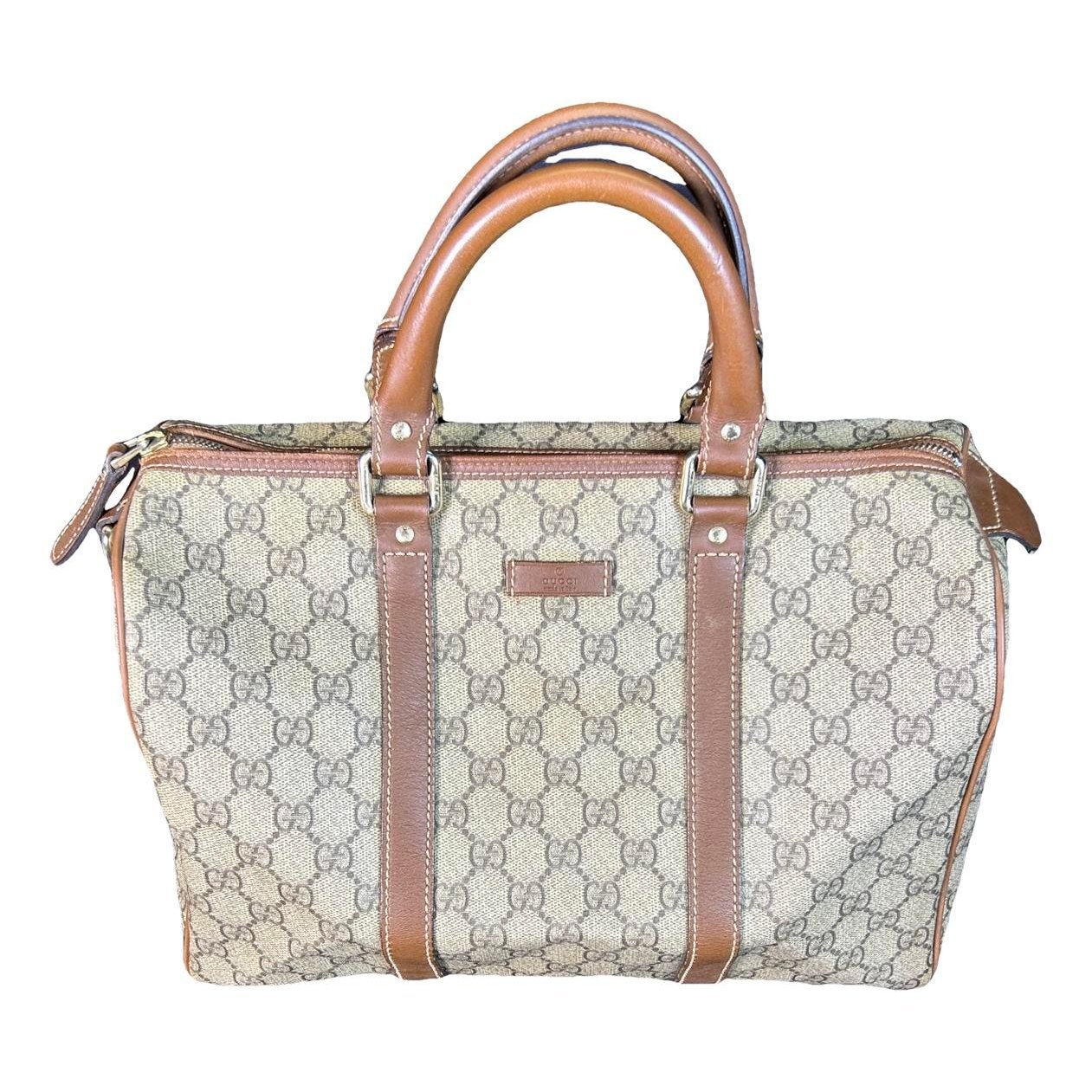 Joy leather bowling bag