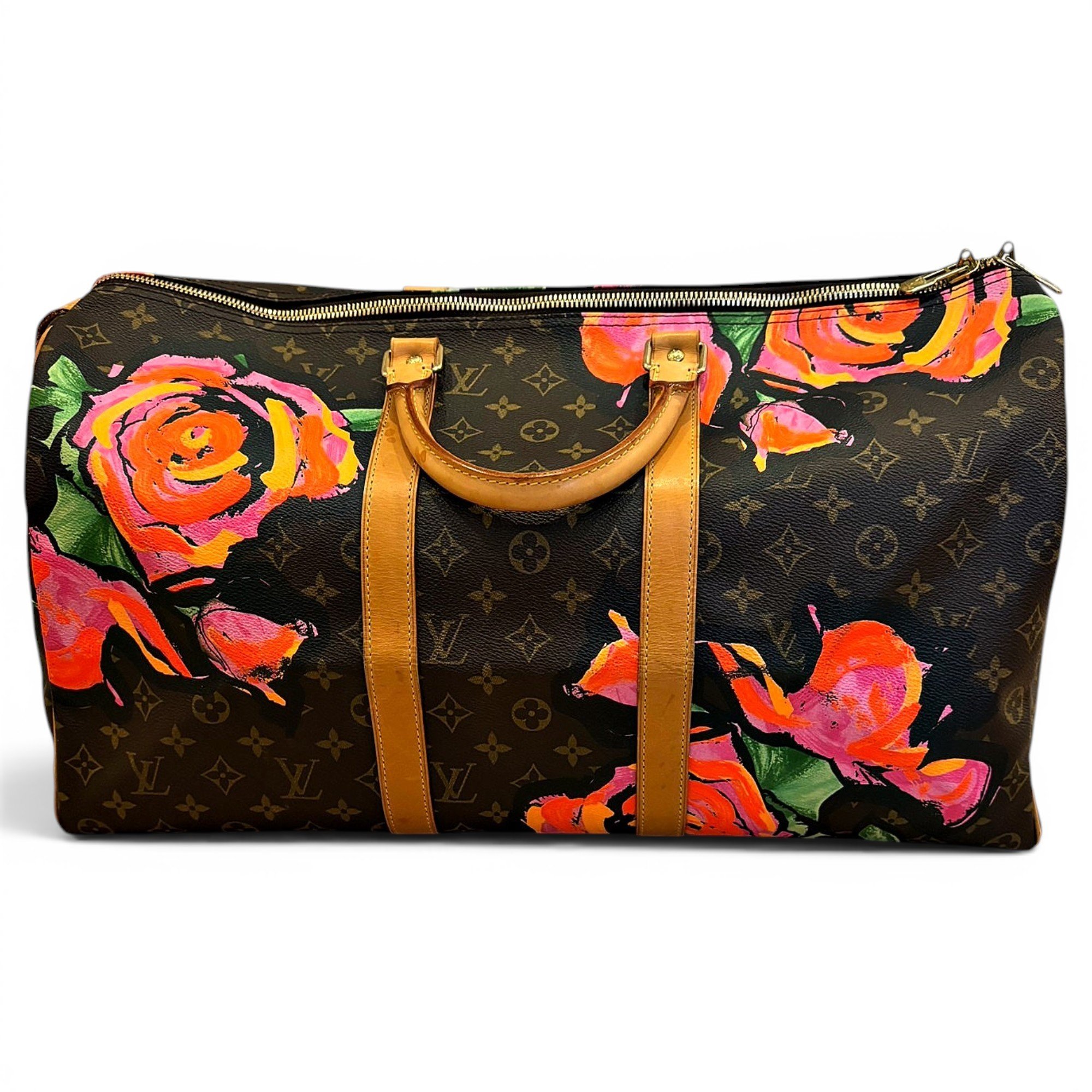 Keepall leather travel bag