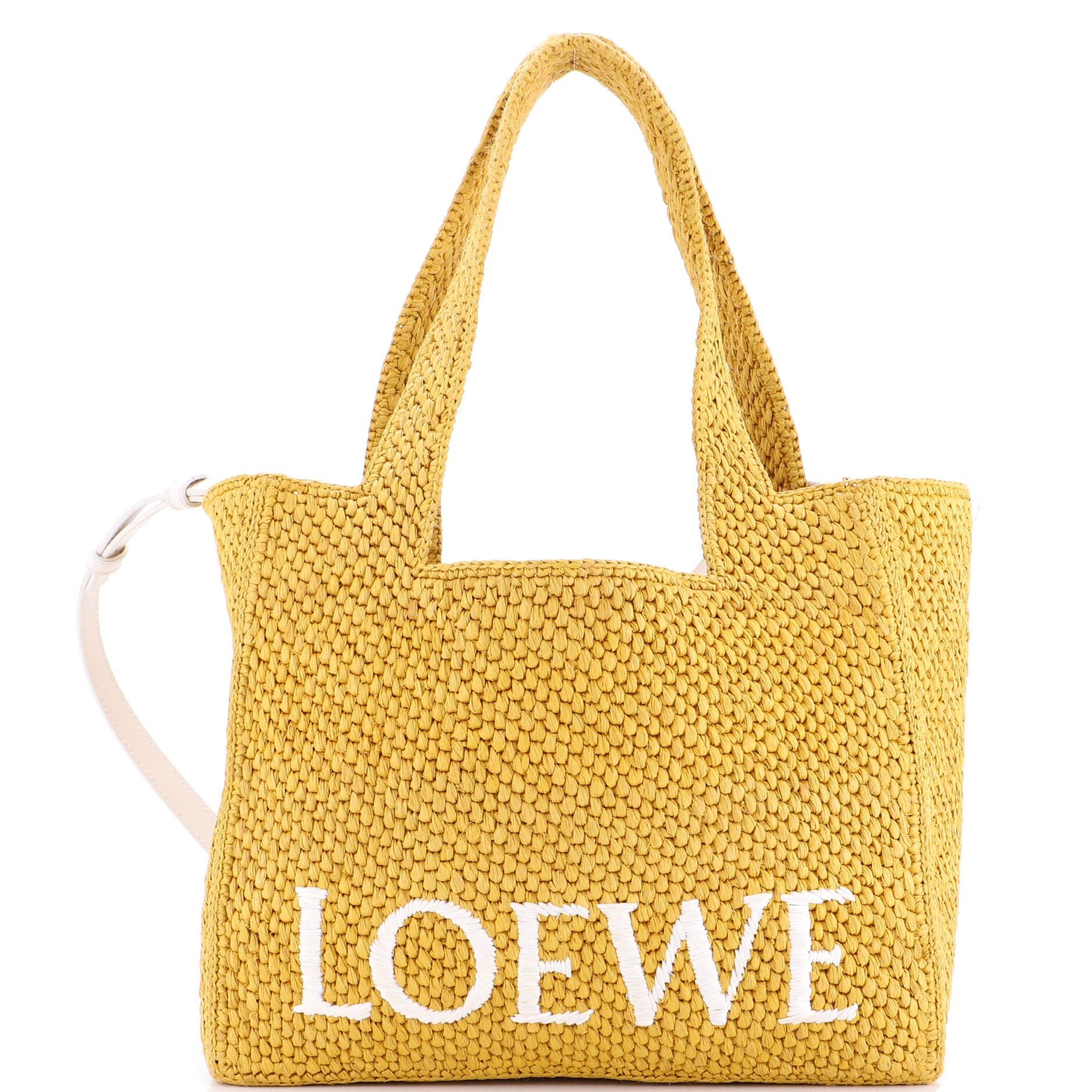 Loewe Paula&#39;s Ibiza Logo Convertible Tote Raffia Medium
