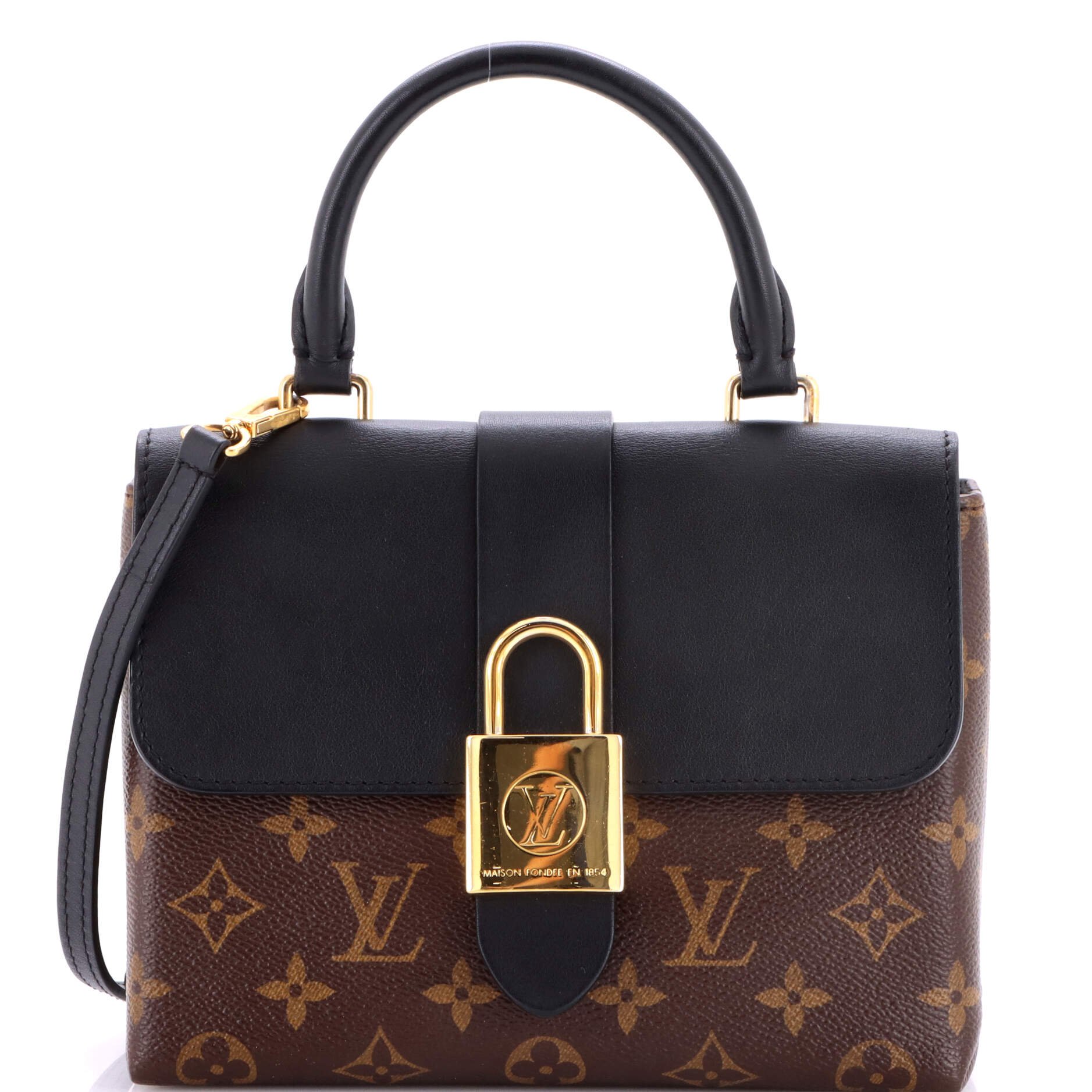Locky Handbag Monogram Canvas with Leather BB
