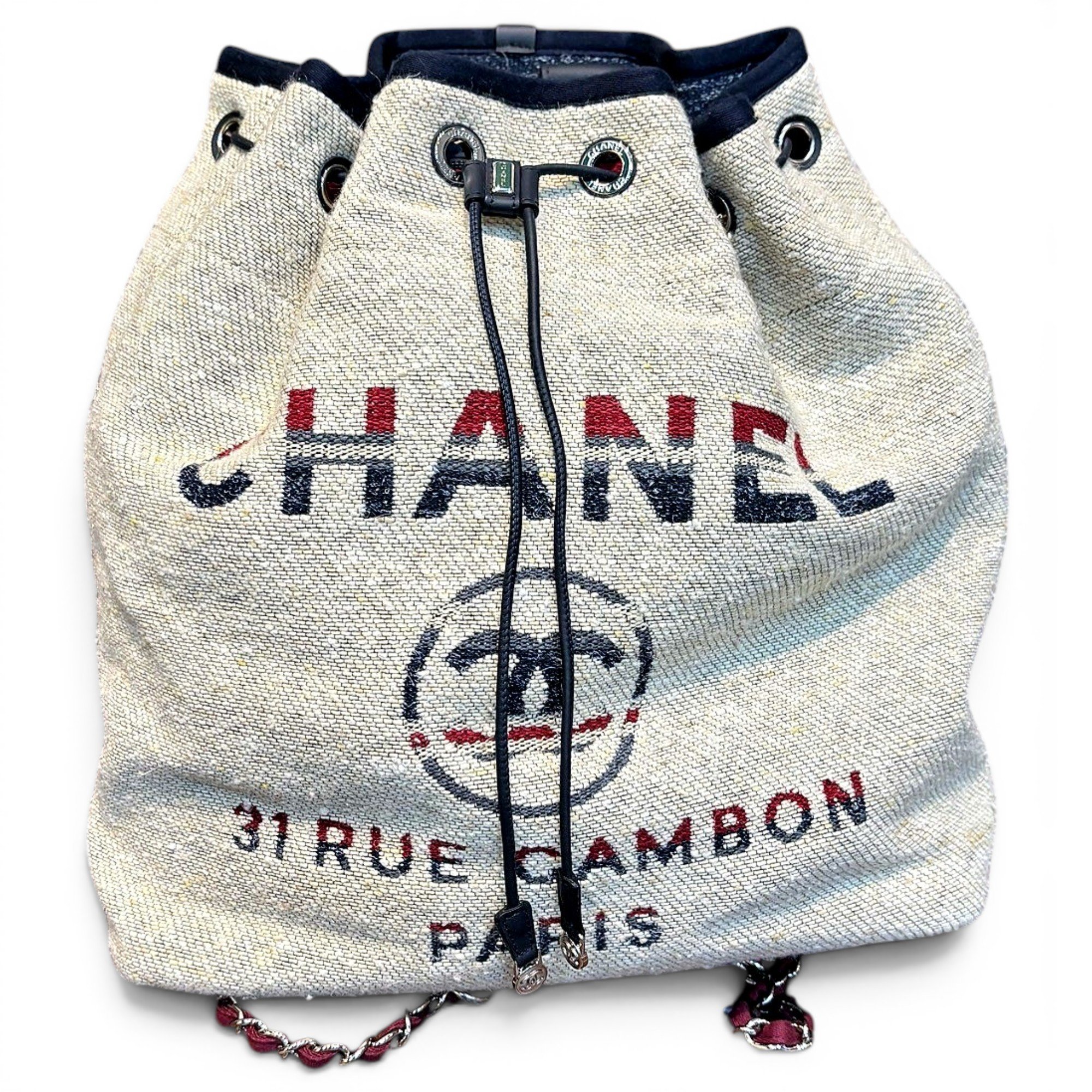 Chanel Deauville cloth backpack
