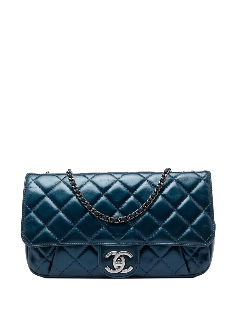 2016-2017 Medium Quilted Glazed Calfskin Coco Pleats Flap crossbody bag