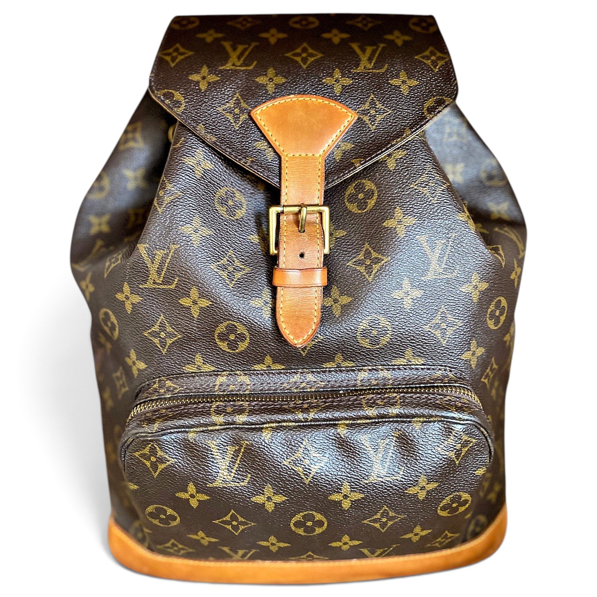 Montsouris Vintage leather backpack