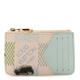 Louis Vuitton Damierlicious Zipped Romy Card Holder Pistachio Green