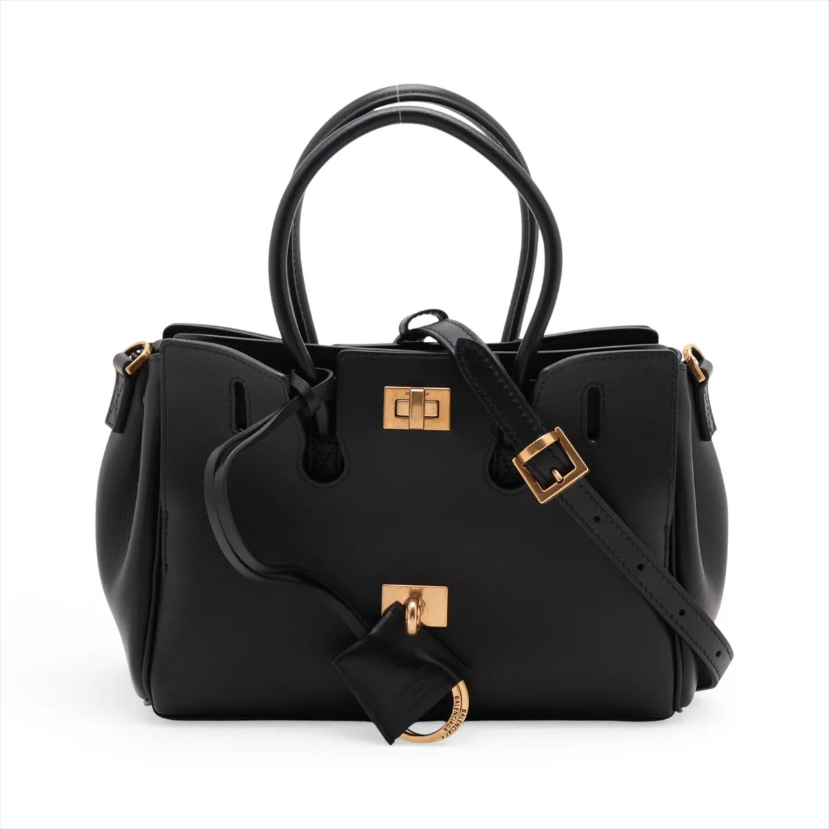 Balenciaga Bel Air carry-all bag Mini 823888 Leather 2 Way Handbag Black