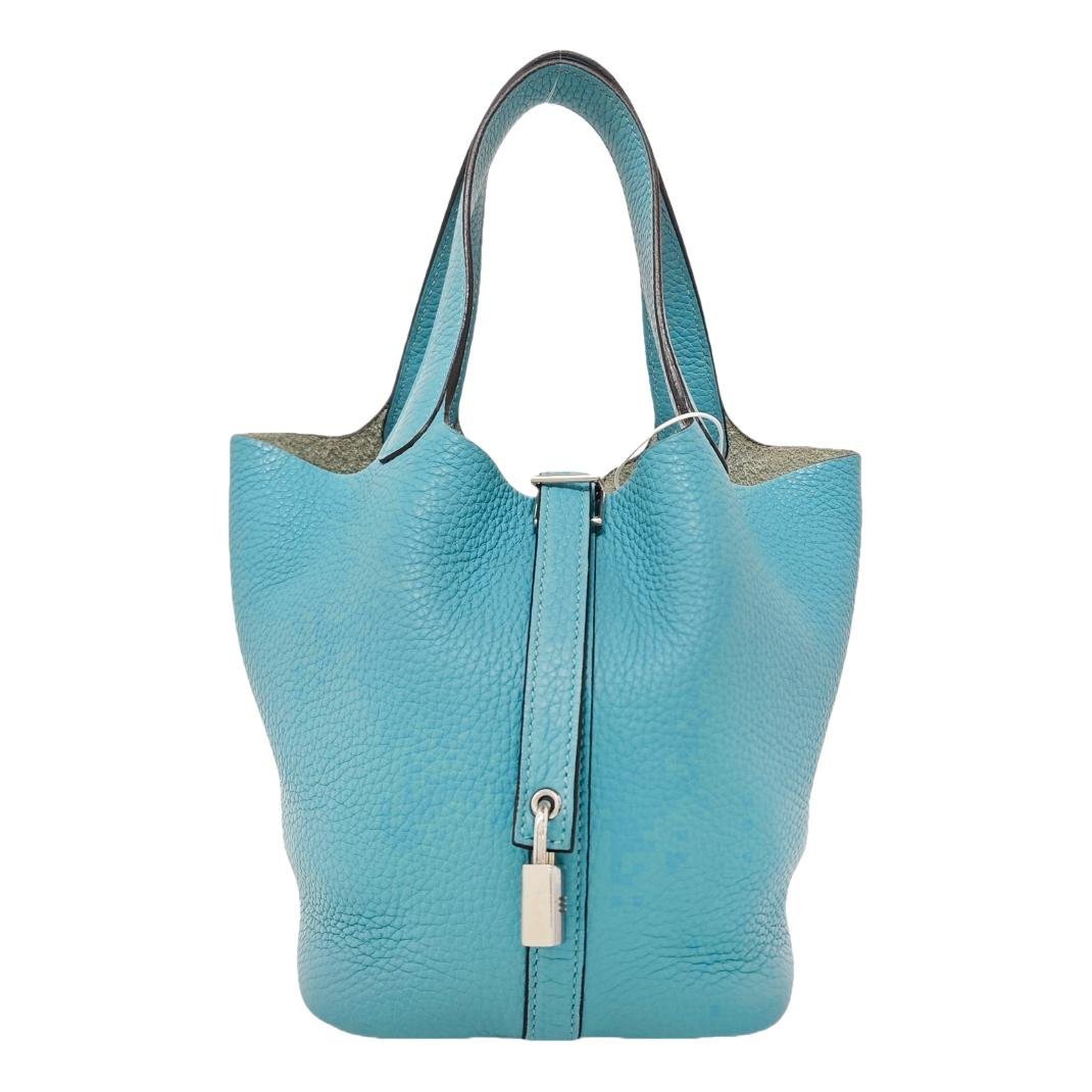 Picotin leather tote