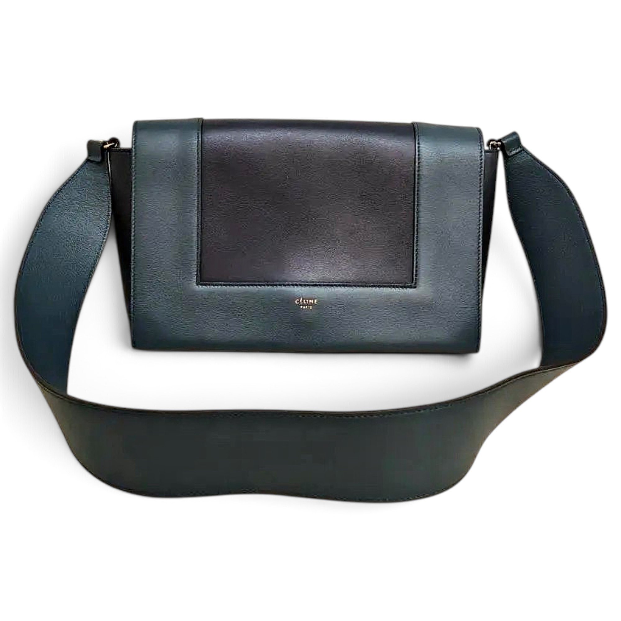 Frame leather handbag