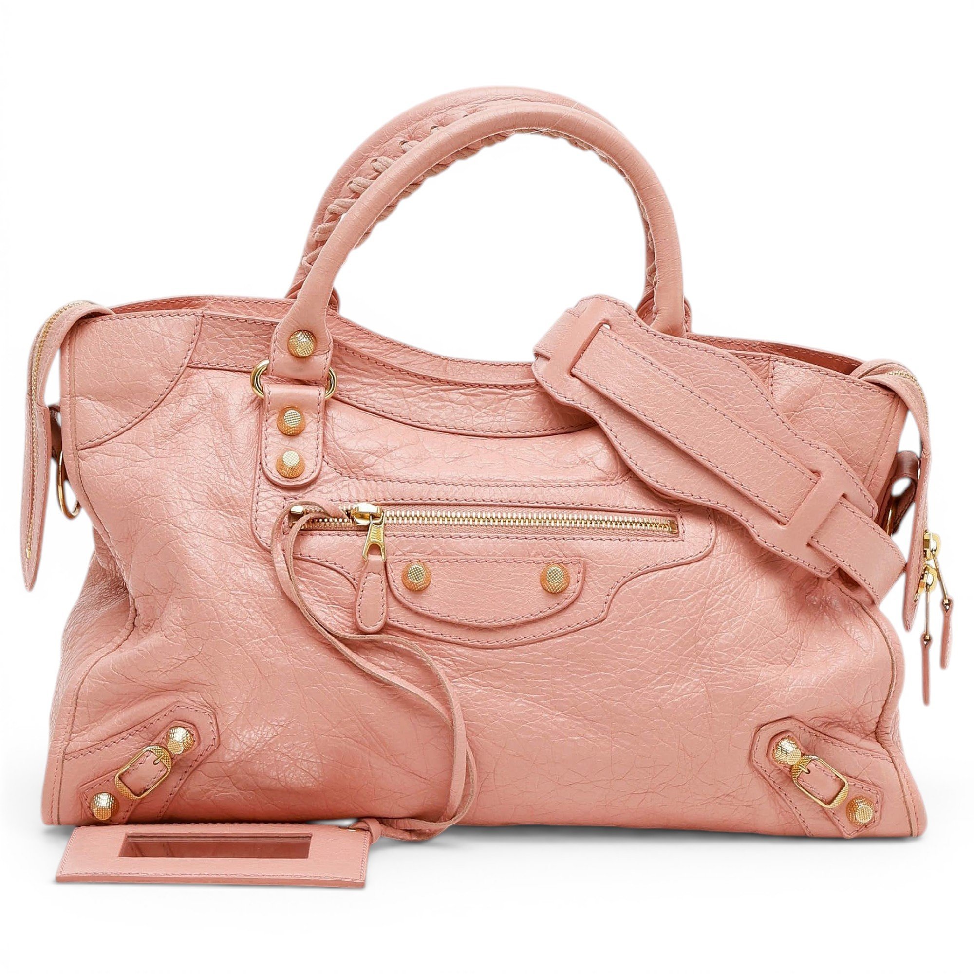 City leather handbag