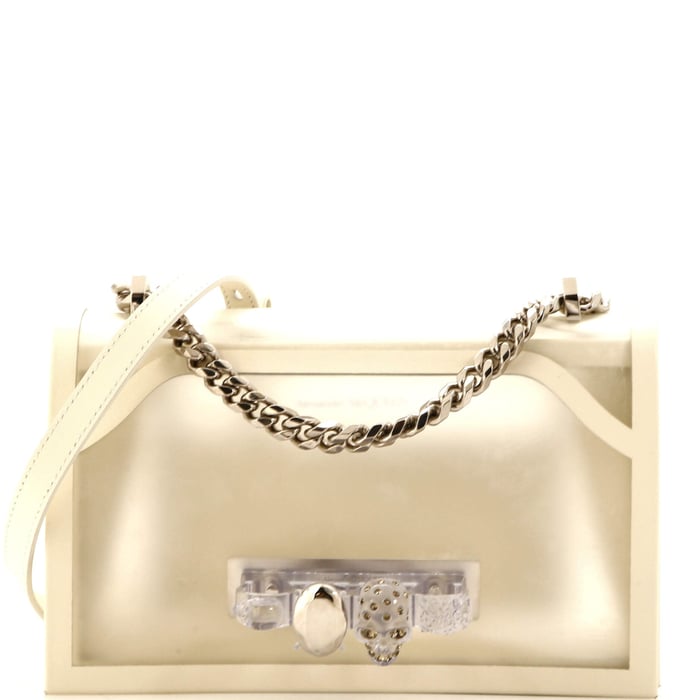 Alexander McQueen Jewelled Flap Satchel Leather Medium