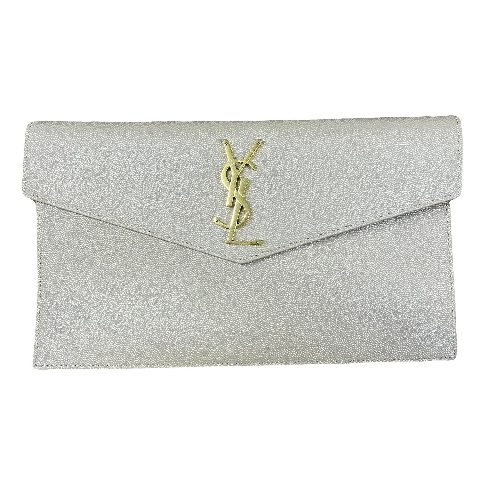 Uptown leather clutch bag