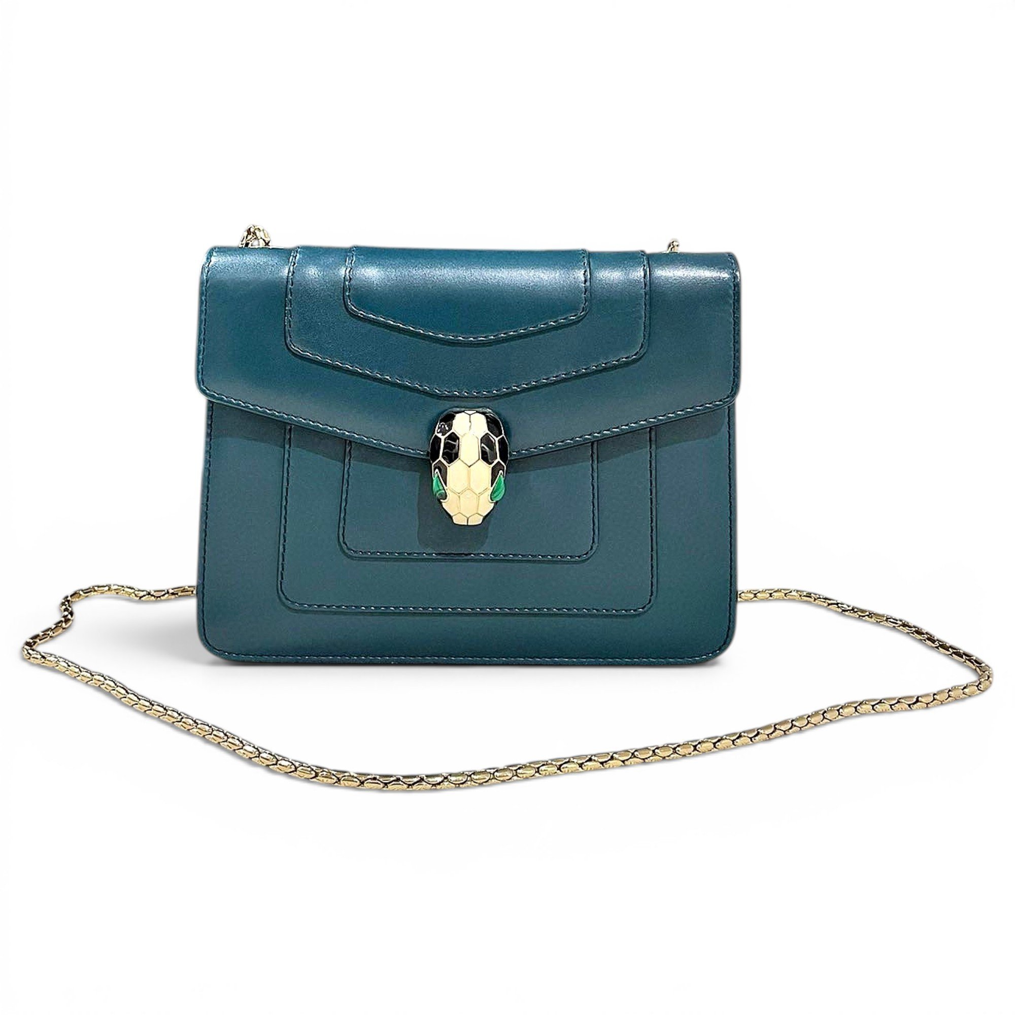 Serpenti leather handbag