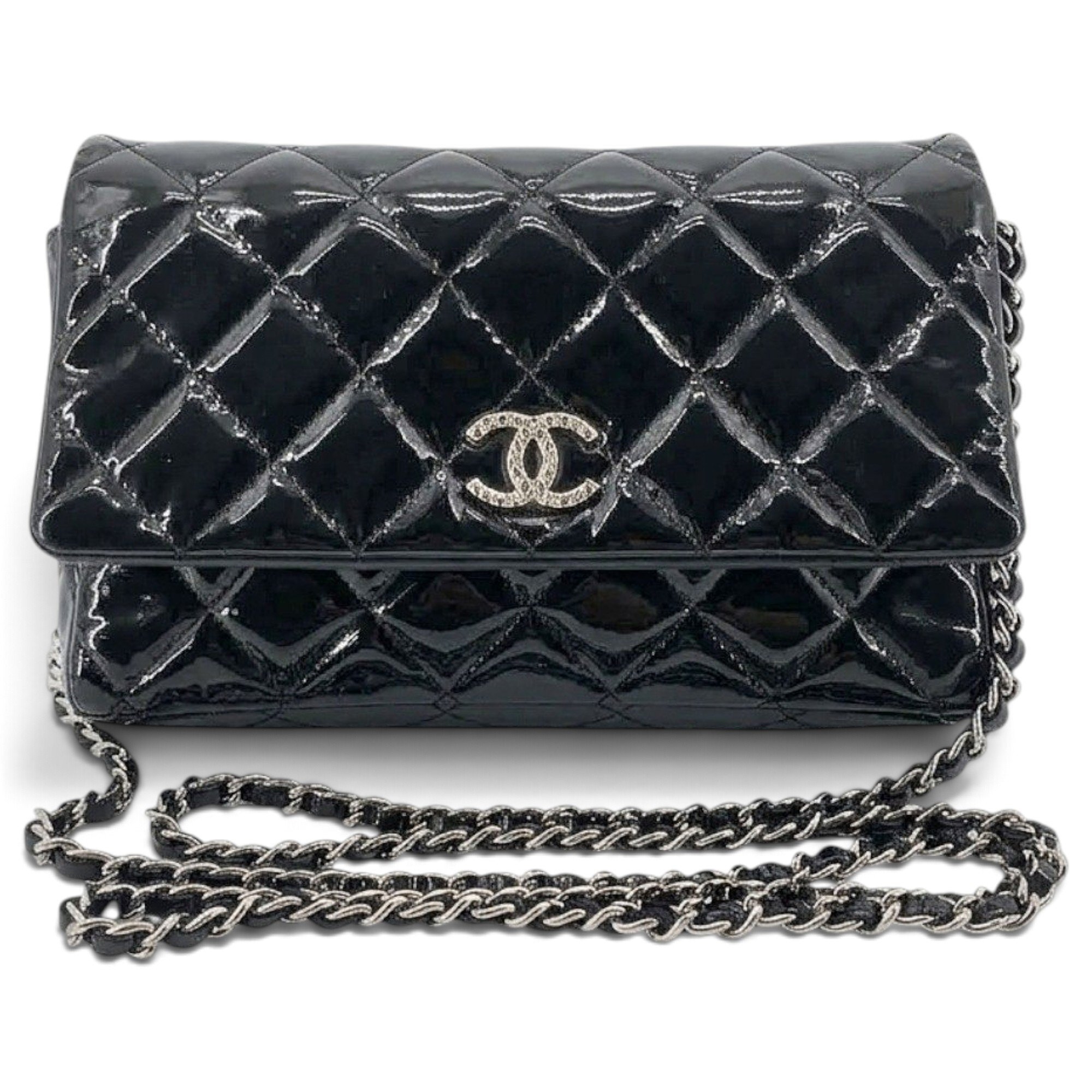 Patent leather crossbody bag