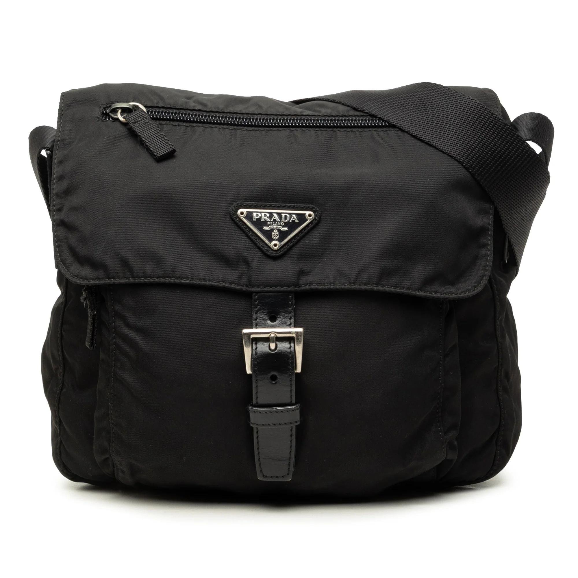Buckle leather handbag