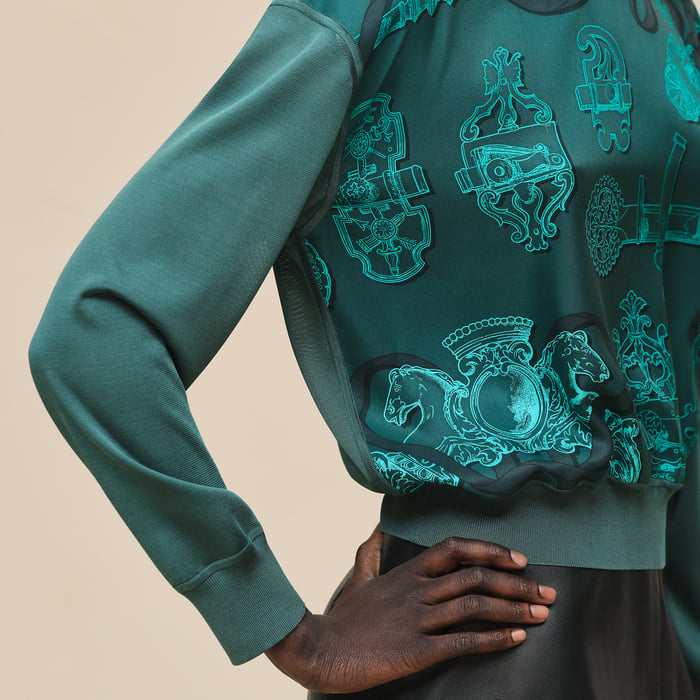 Vert Pin "Ferronnerie Remix" Long-sleeve Twillaine Sweater