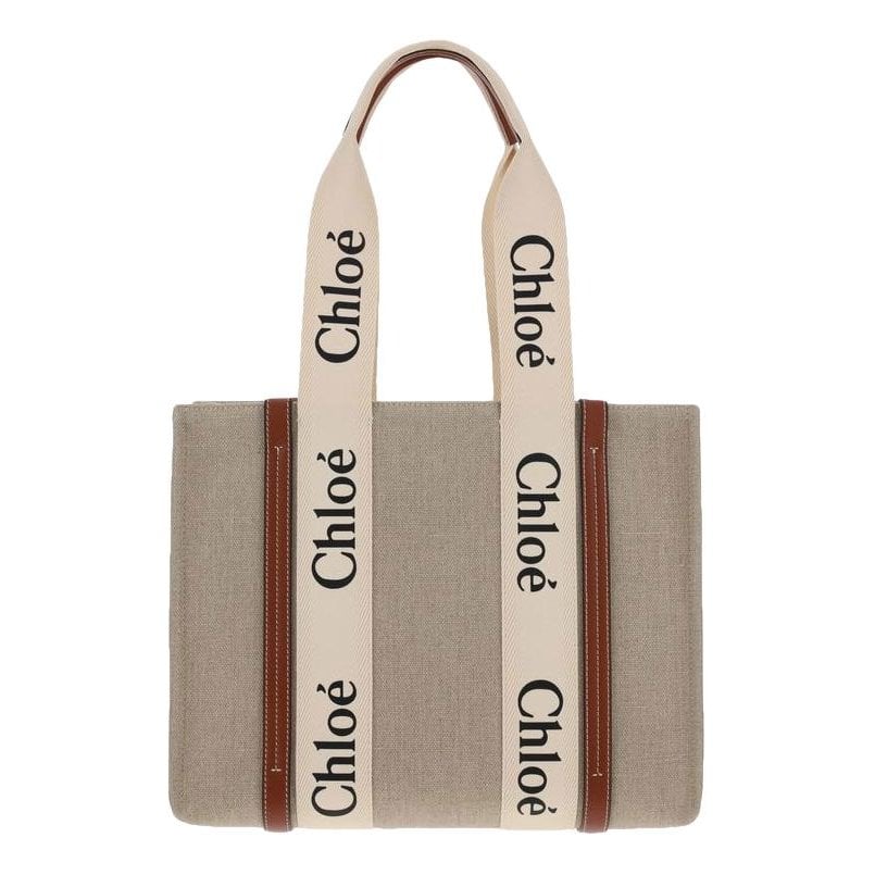 Woody linen handbag