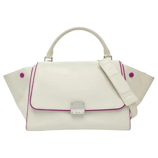 Trapèze leather handbag