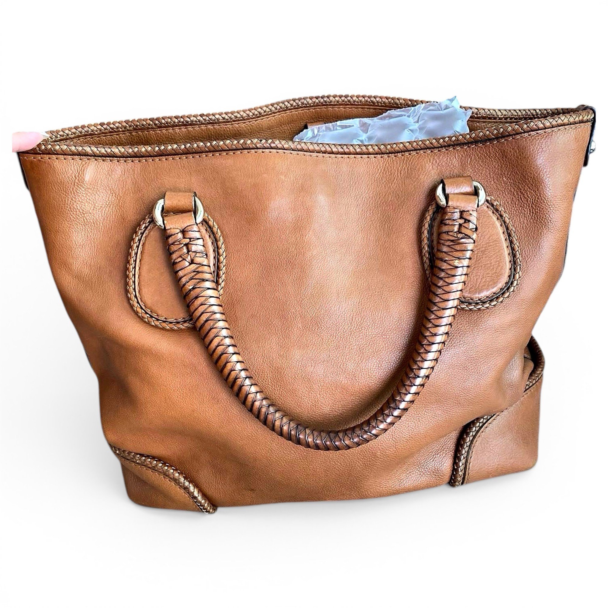 Leather tote