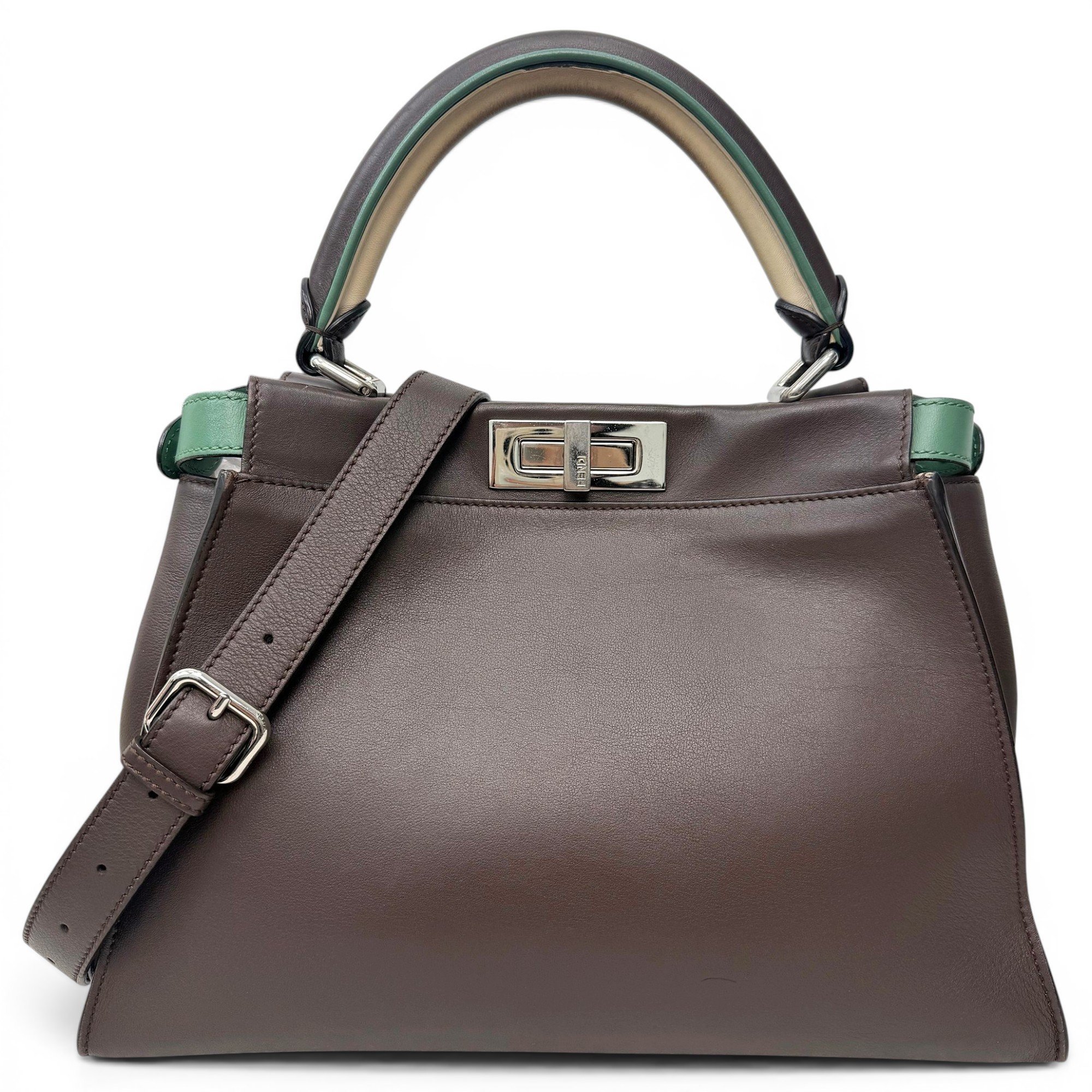 Peekaboo leather handbag