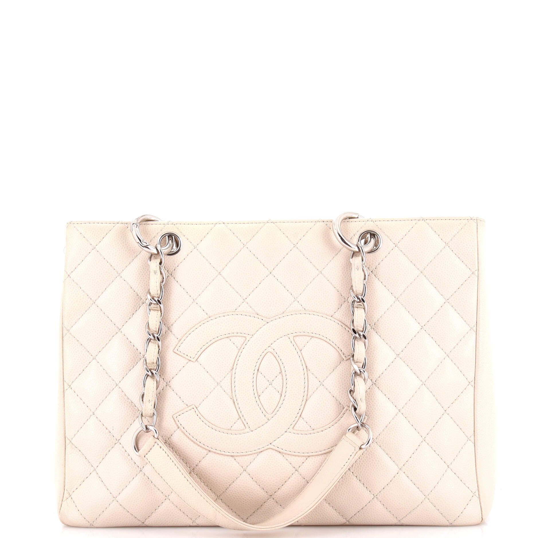 Grand Shopping Tote Quilted Caviar