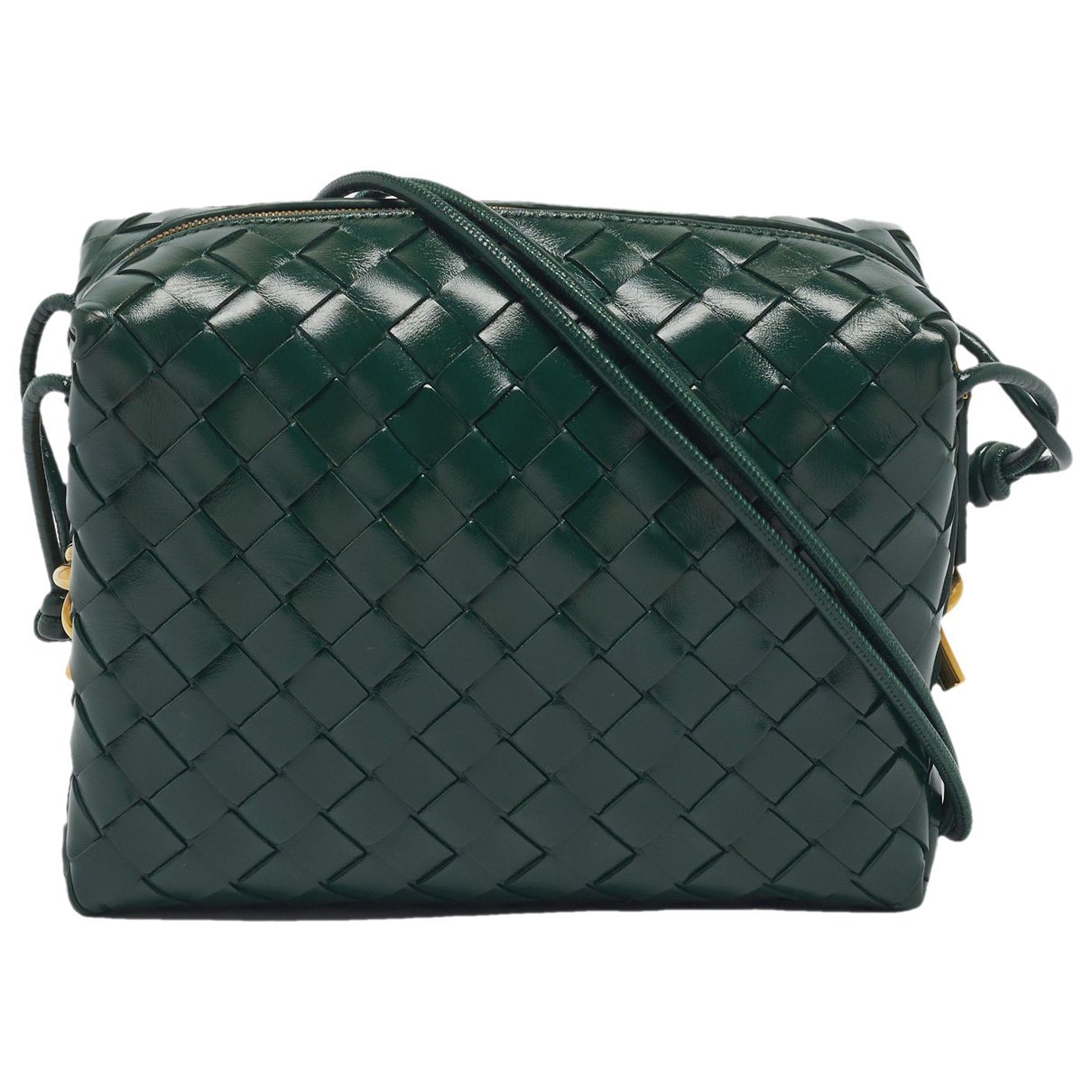 Loop patent leather handbag
