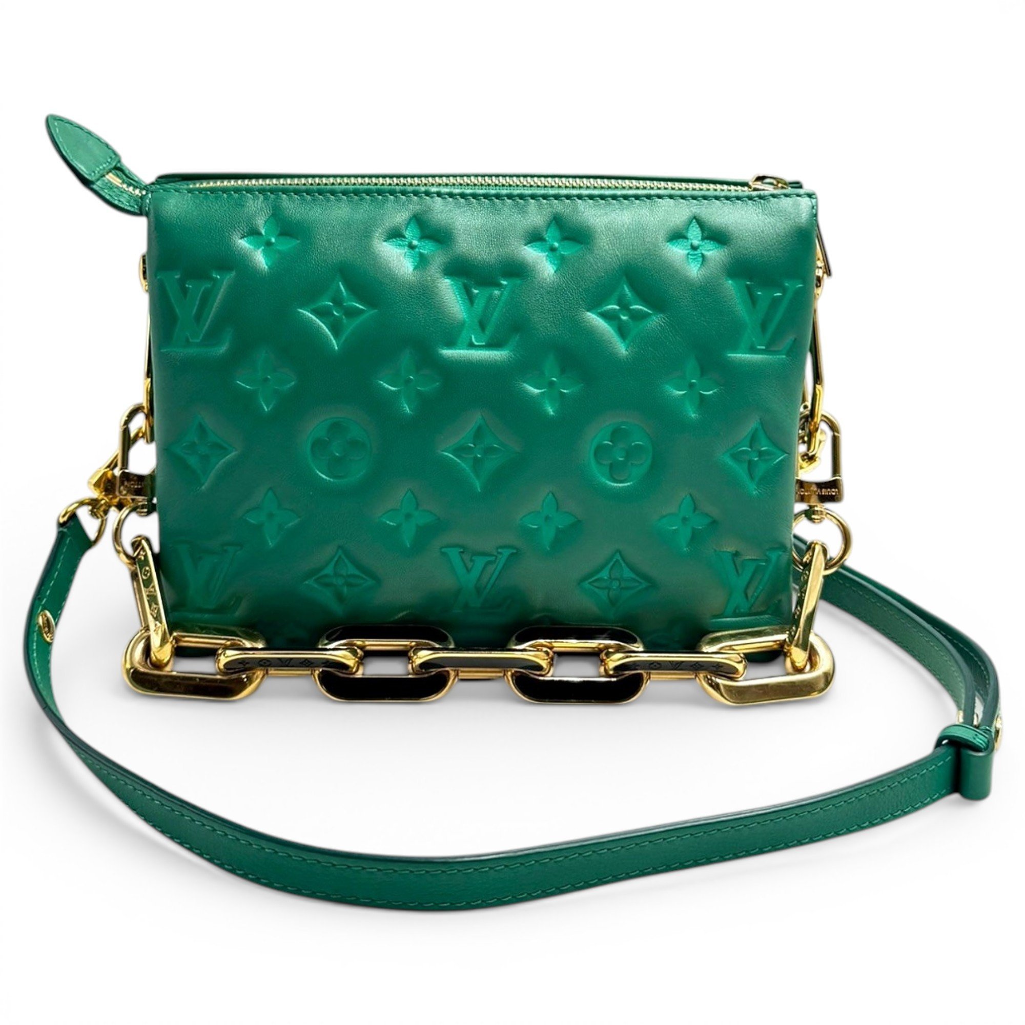Coussin leather crossbody bag