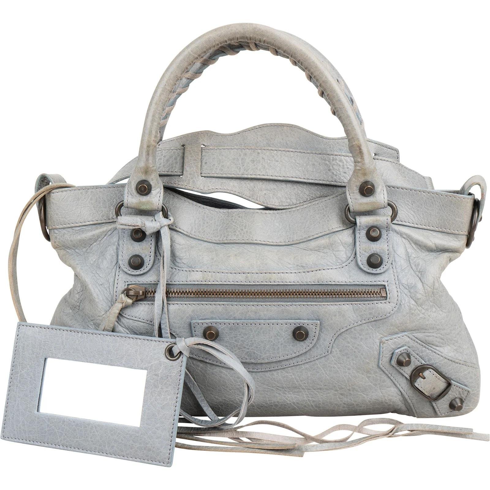 City leather handbag