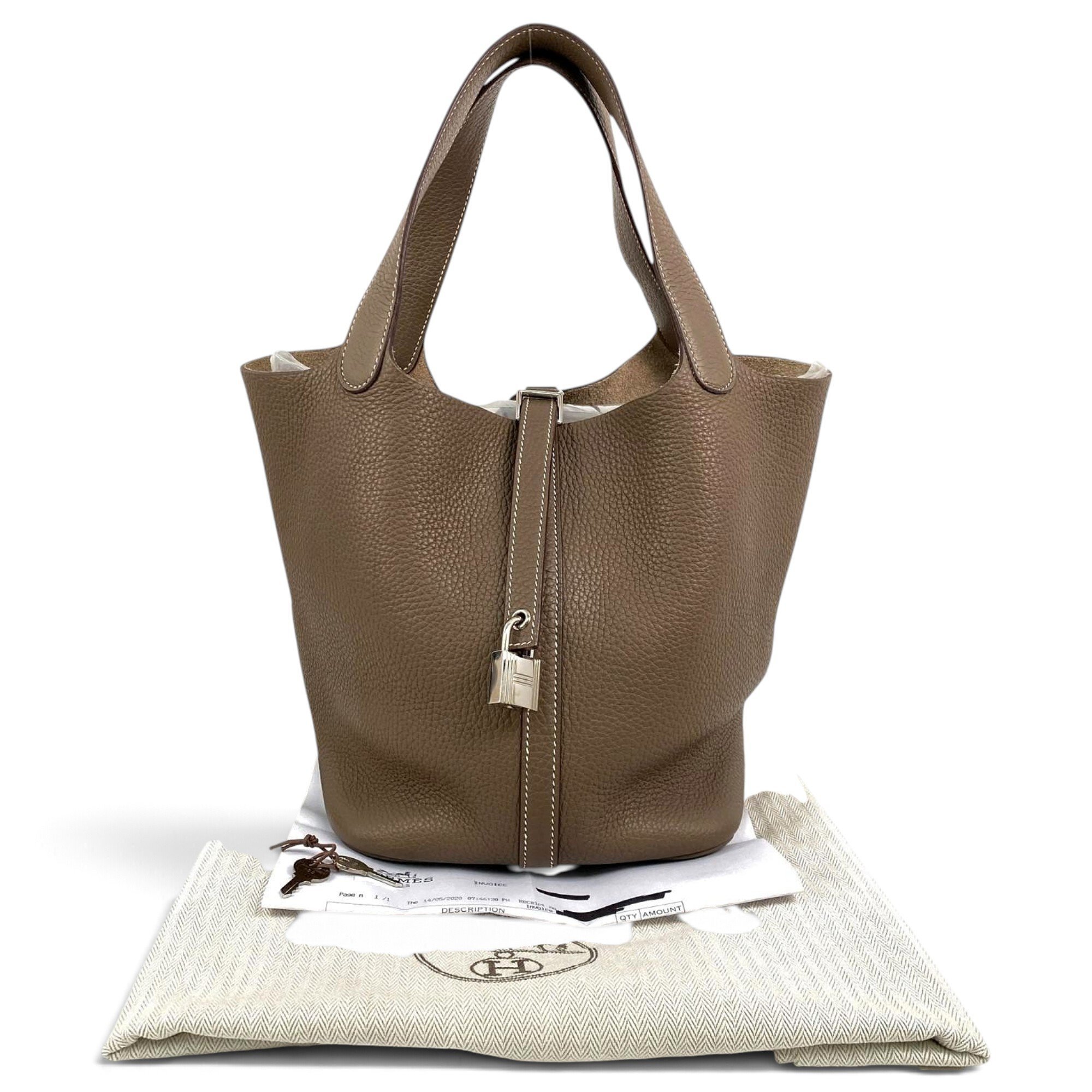 Picotin leather handbag