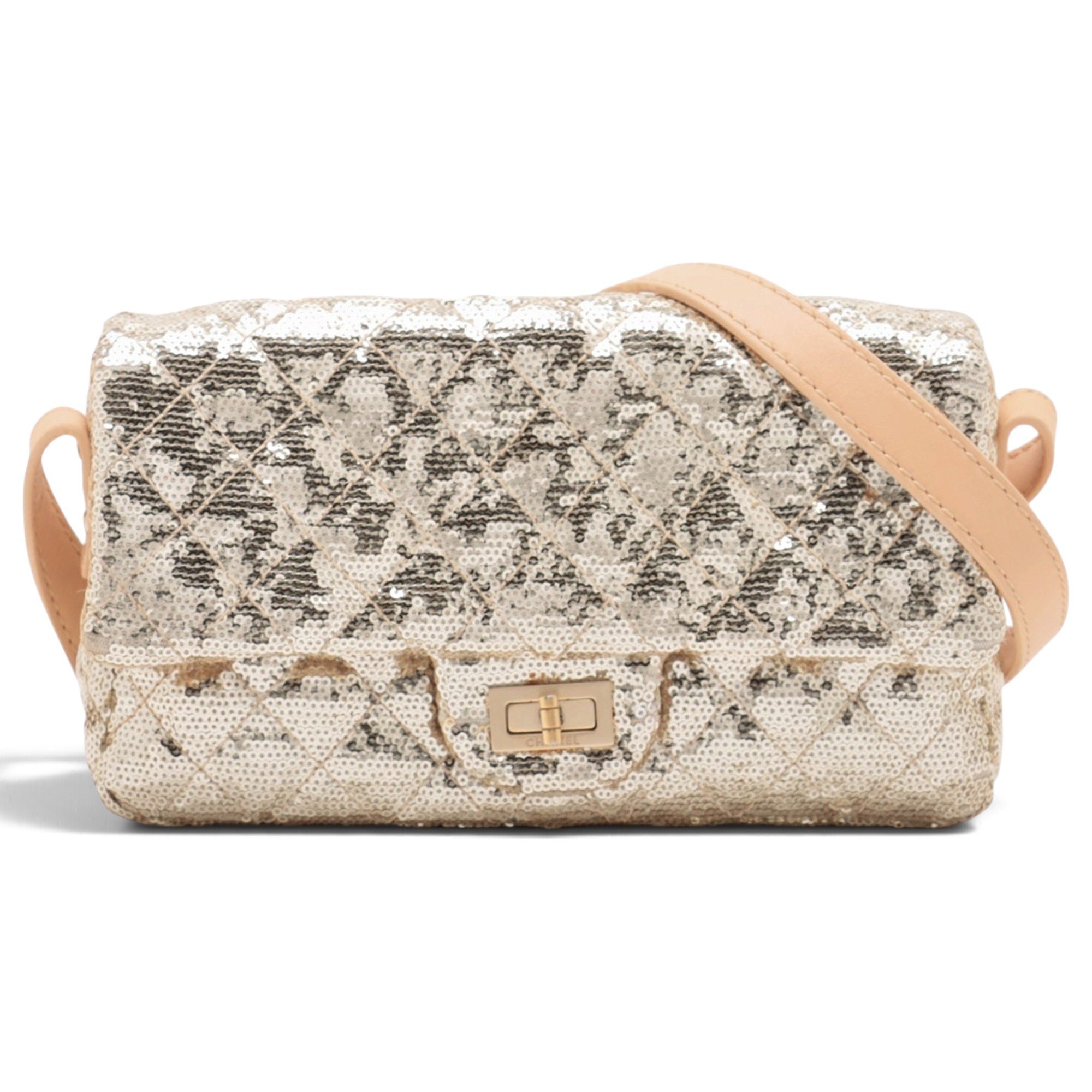 Chanel 2.55 glitter crossbody bag