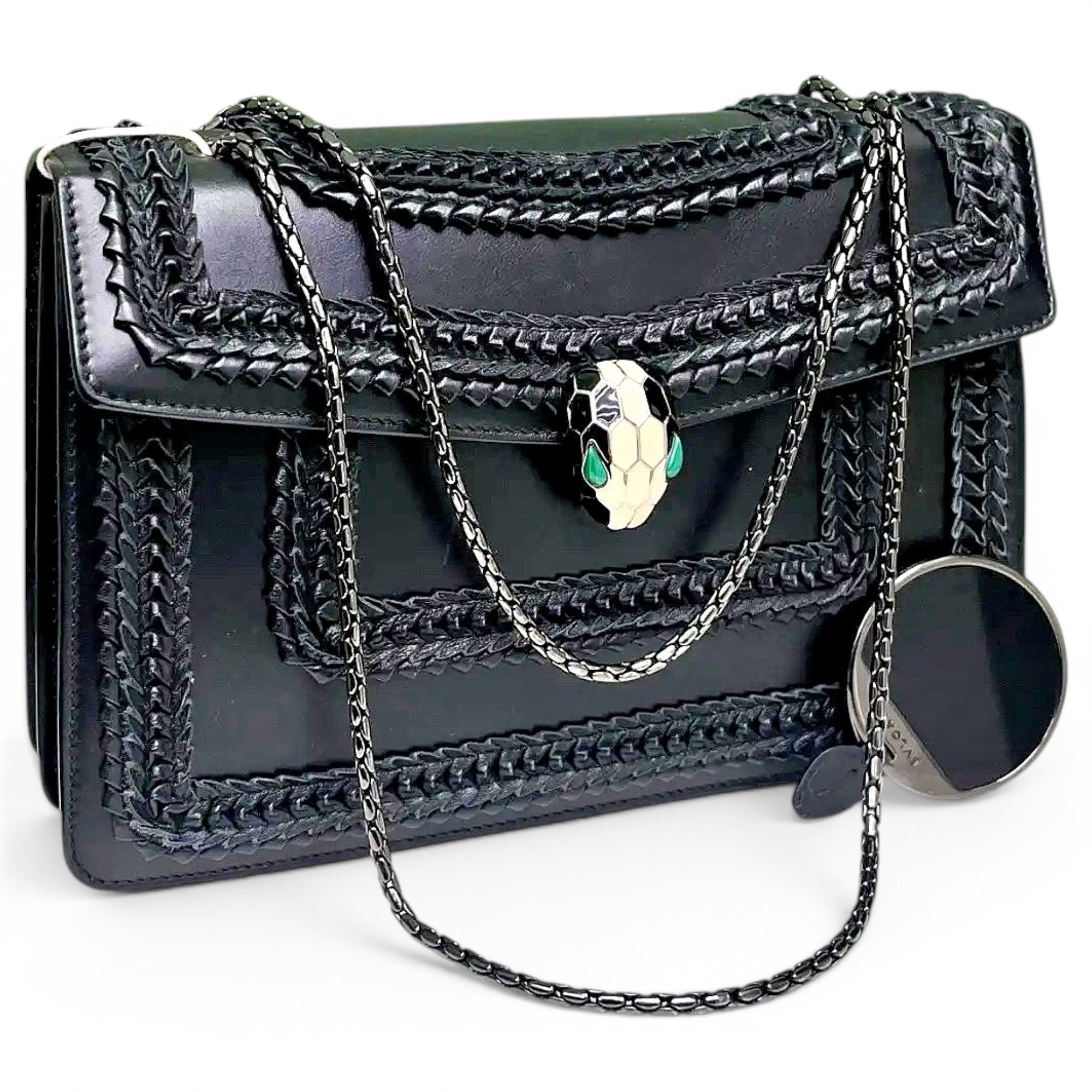 Serpenti leather handbag