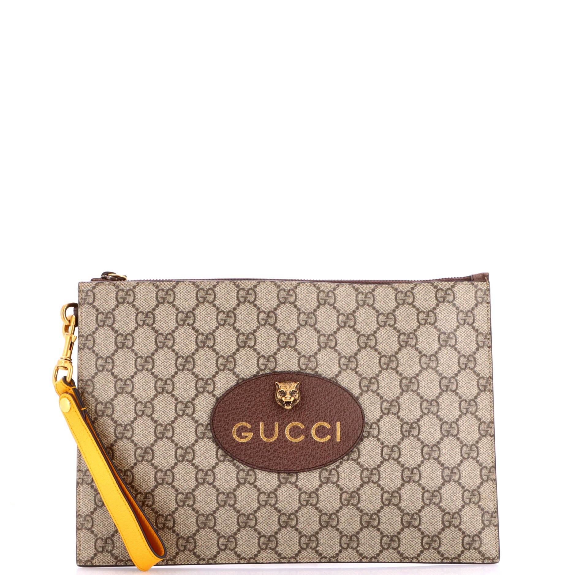 Neo Vintage Wristlet Pouch GG Coated Canvas