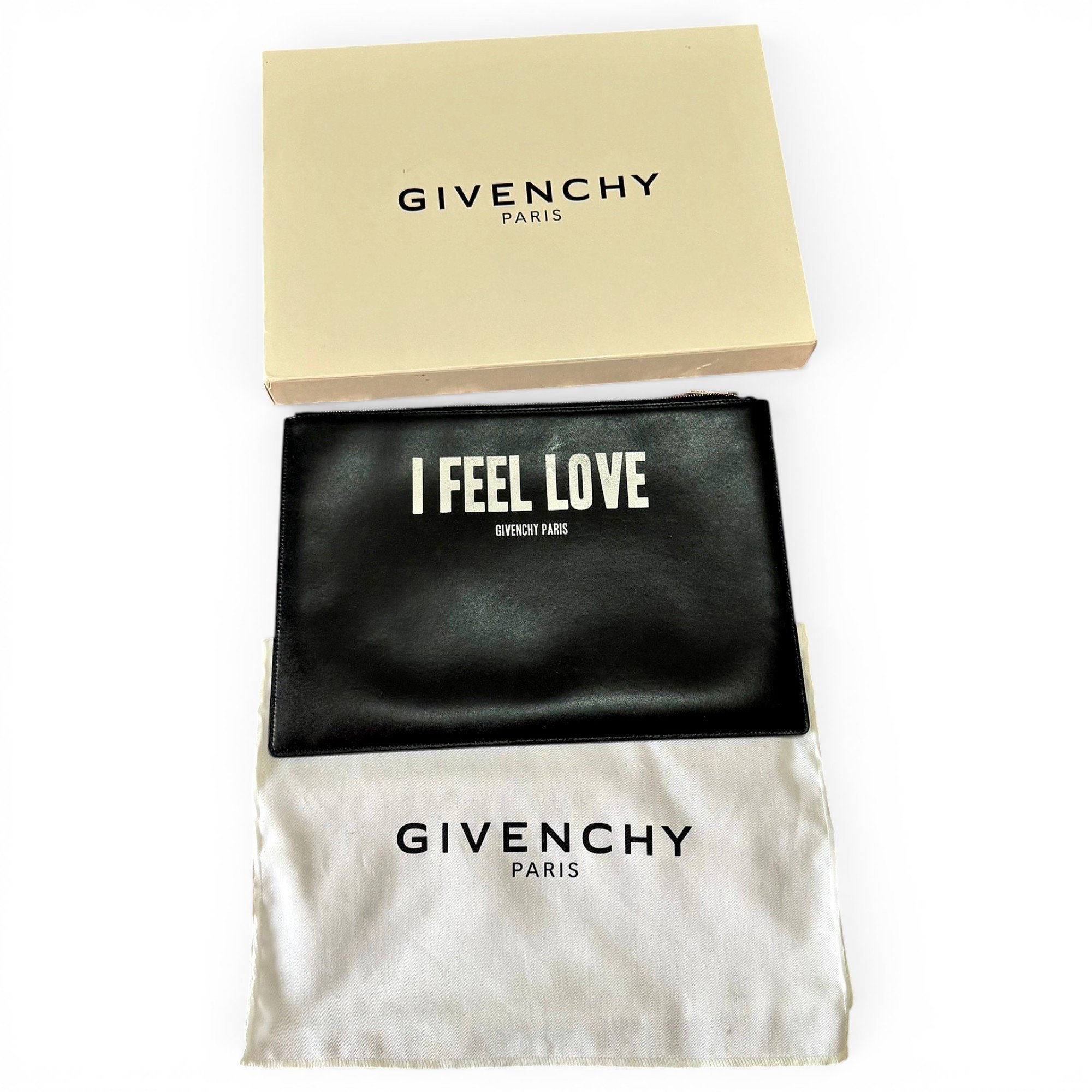 Leather clutch bag