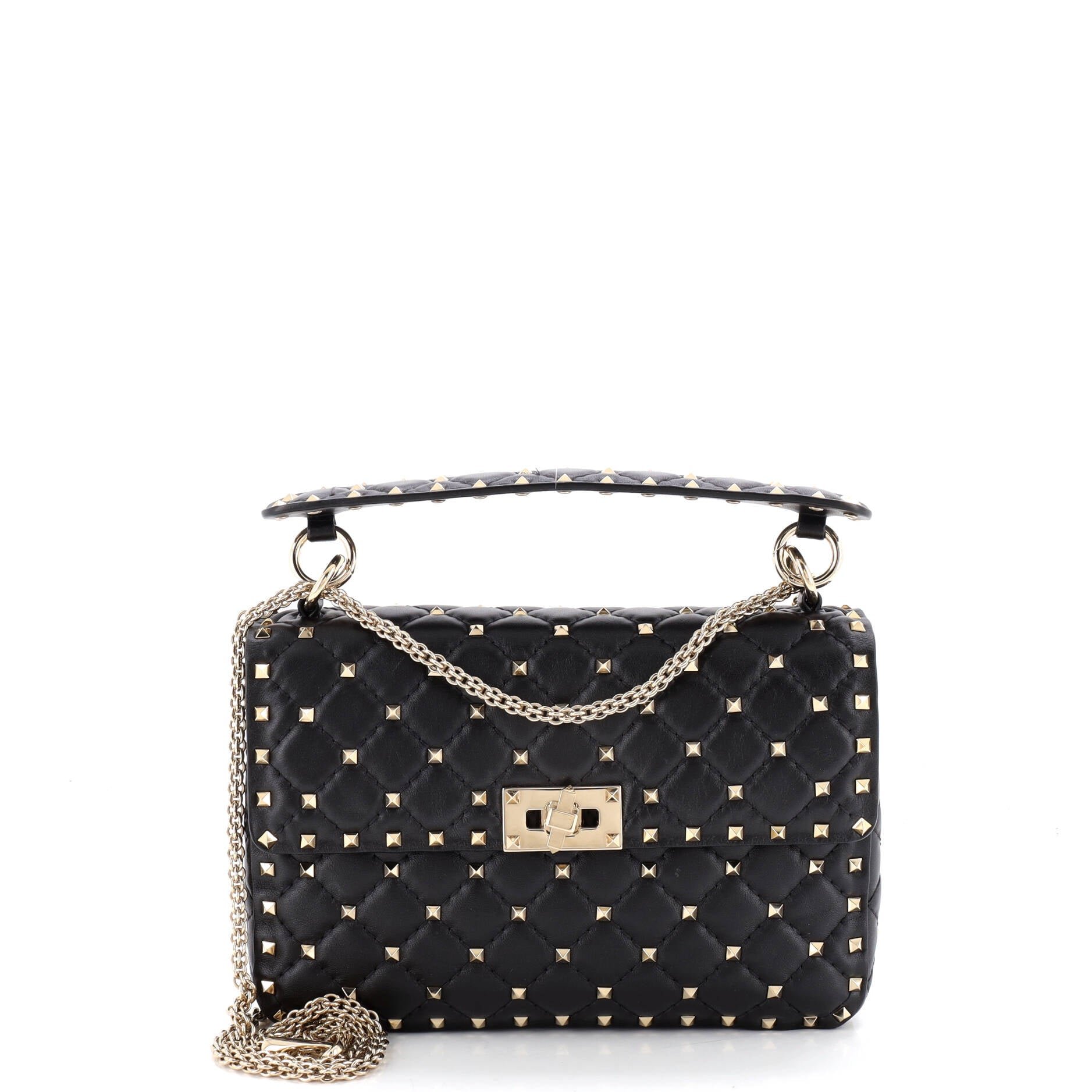 Rockstud Spike Flap Bag Quilted Leather Medium