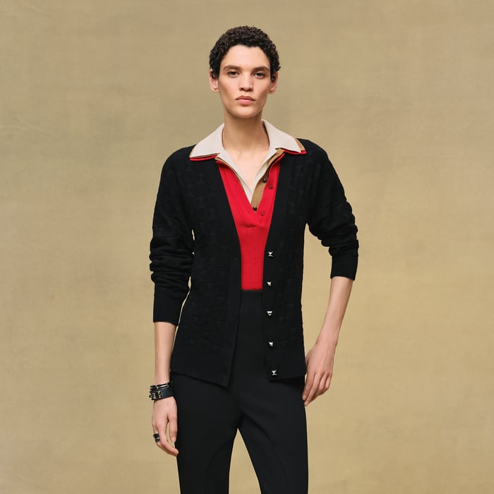 Noir "Medor" Long-sleeve Cardigan