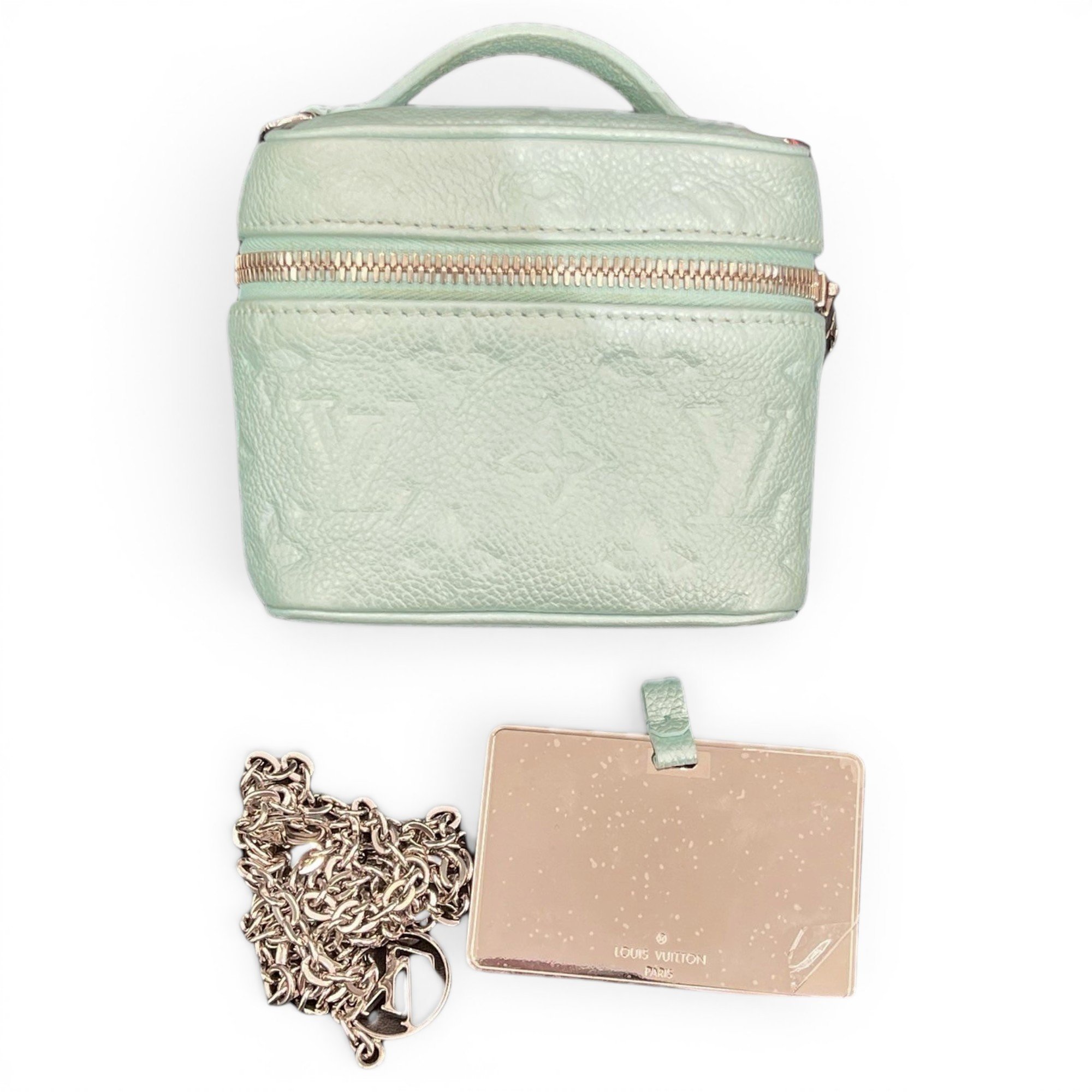 Vanity leather handbag