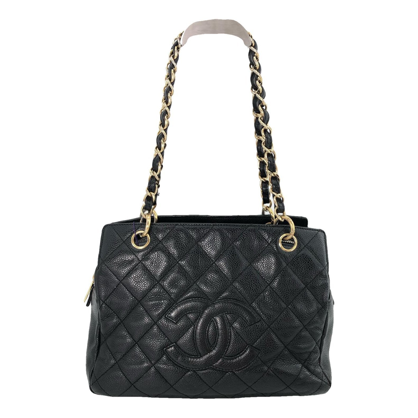 Vintage CC Chain leather tote