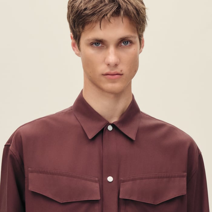 Bourgogne Boxy Fit Overshirt