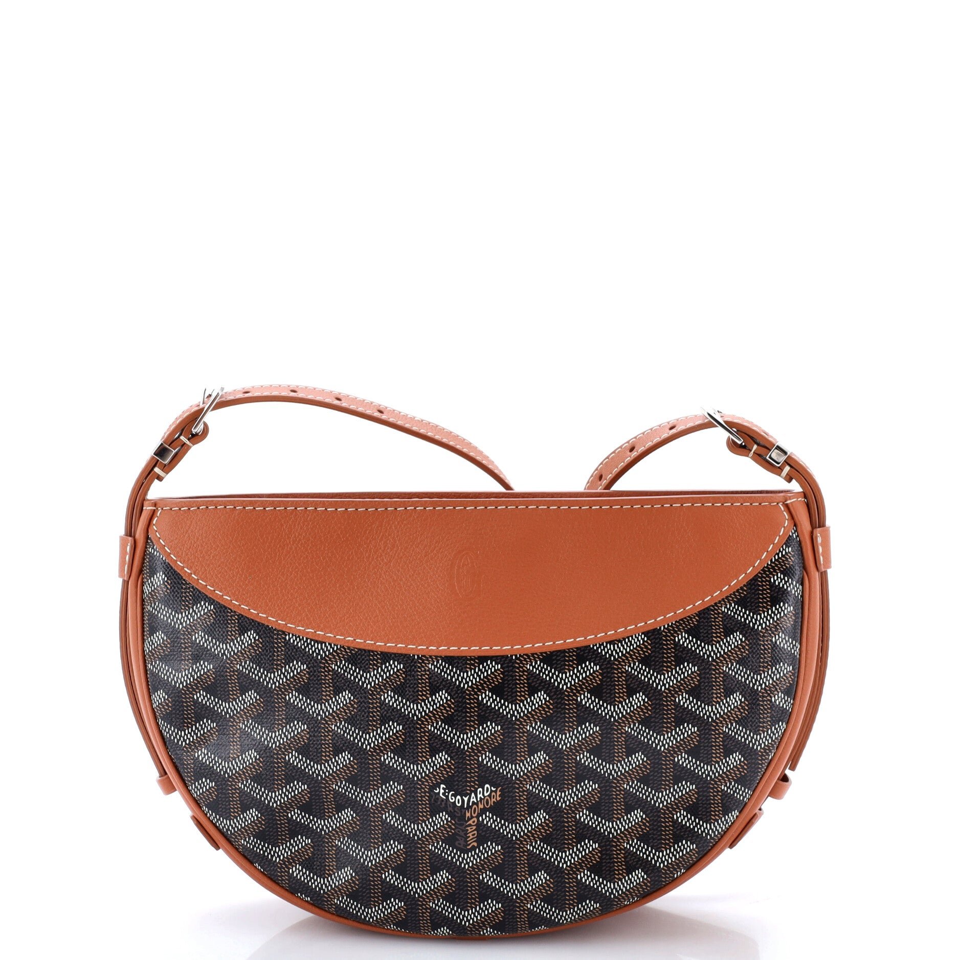 Hirondelle Shoulder Bag Coated Canvas and Leather