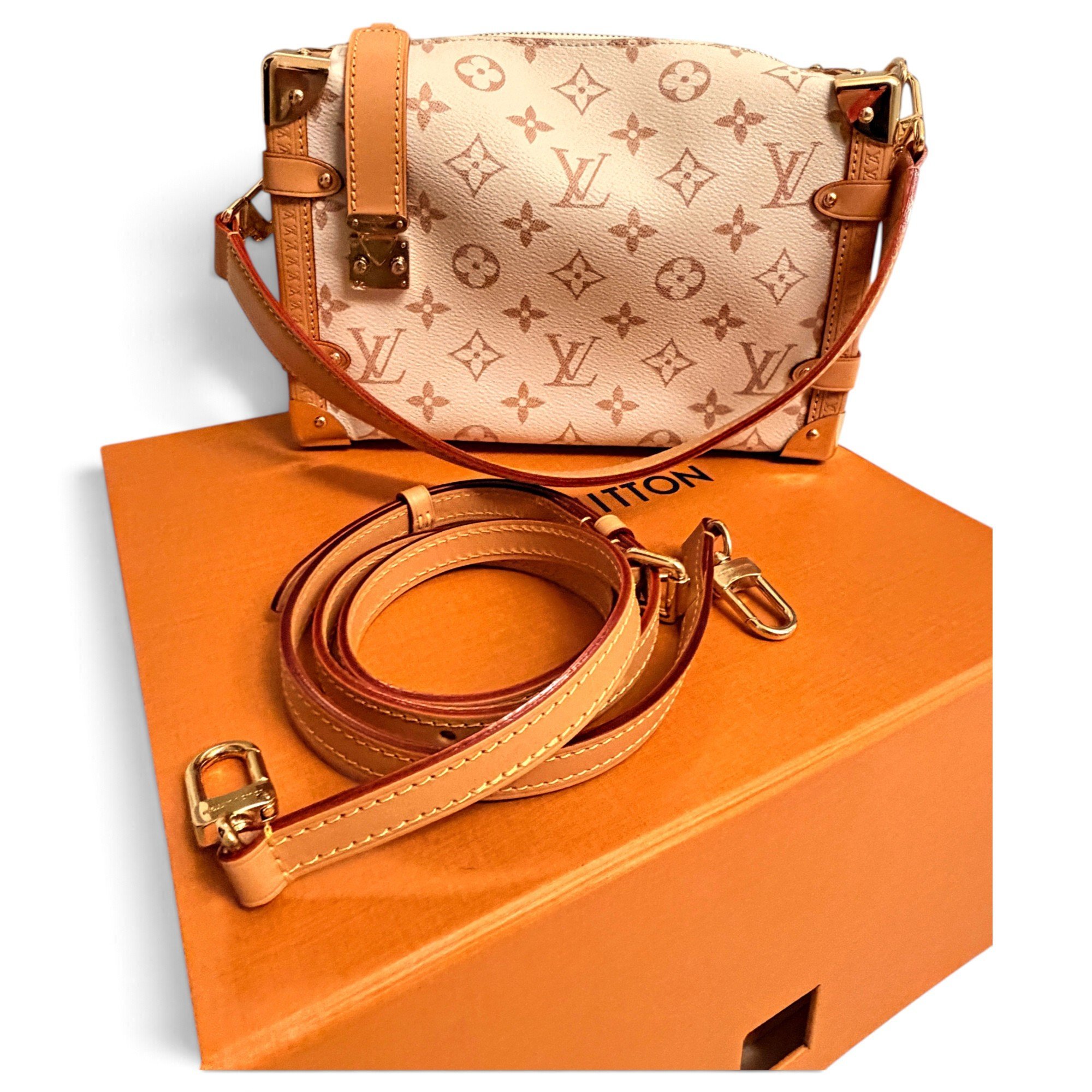 Side Trunk leather handbag