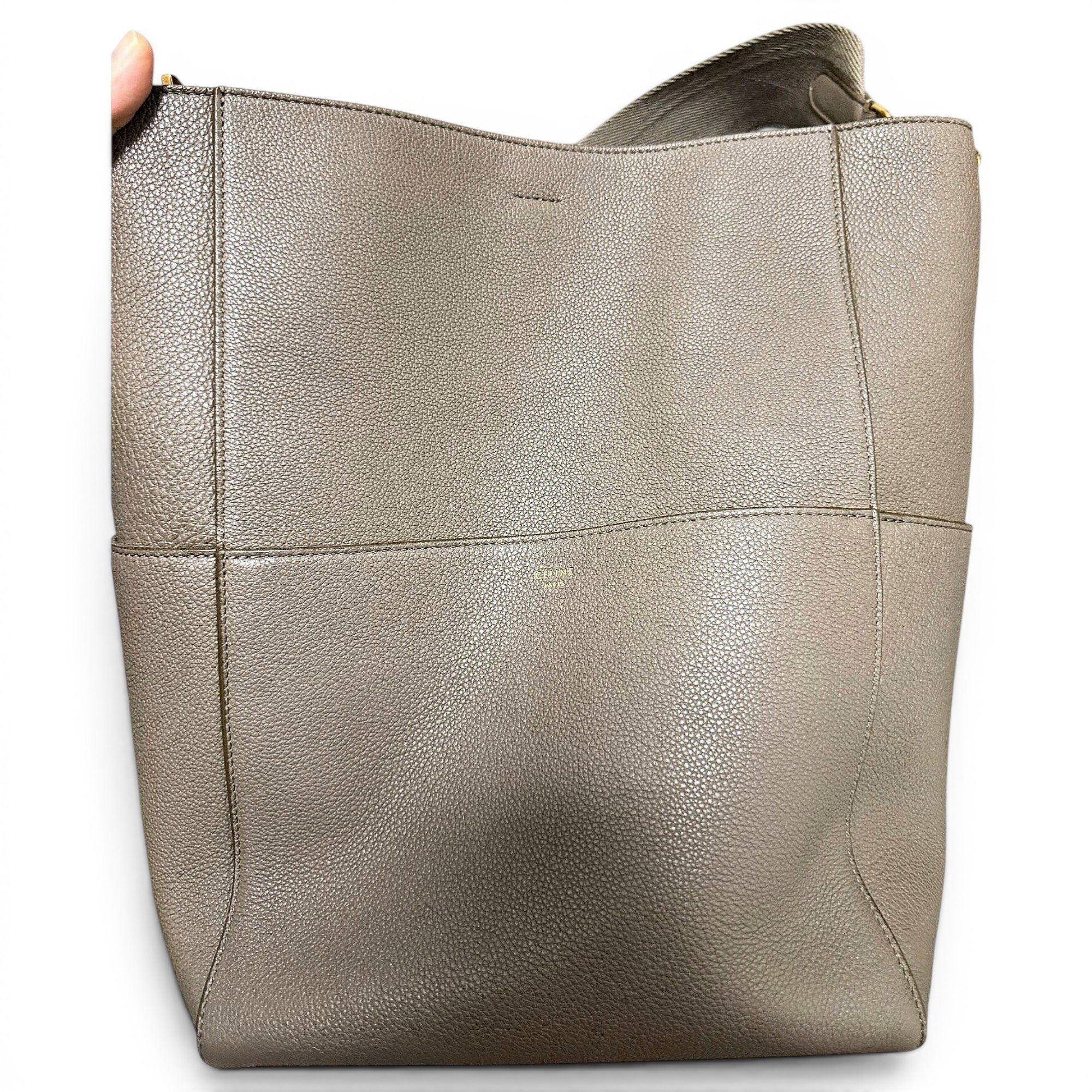 Seau Sangle leather handbag