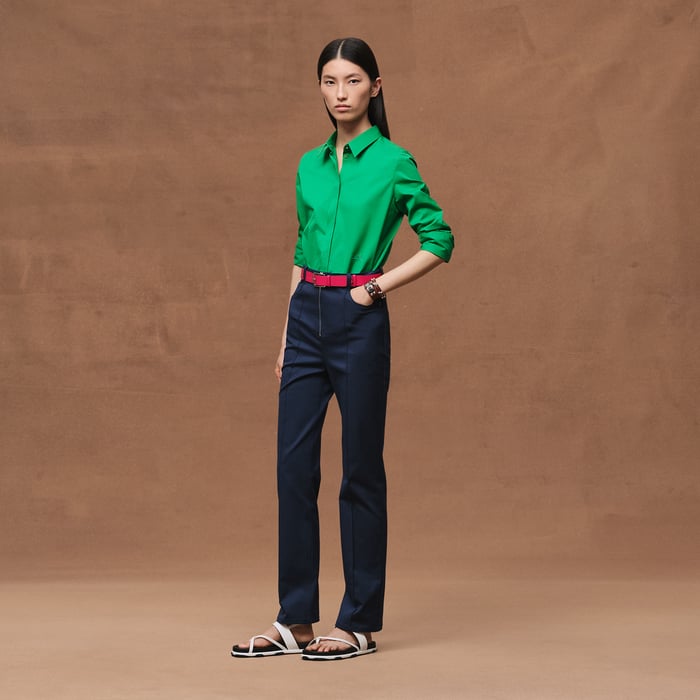 Bleu Outremer Straight Leg Pants