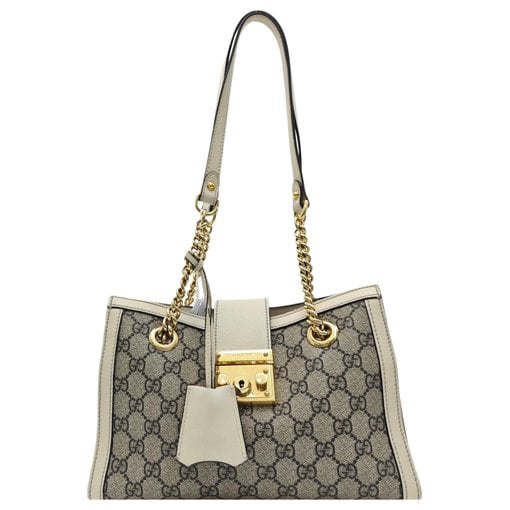 Padlock leather handbag