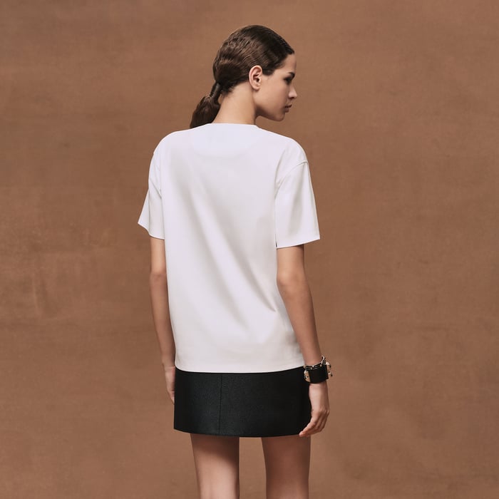 Blanc T-shirt With Maxi Print