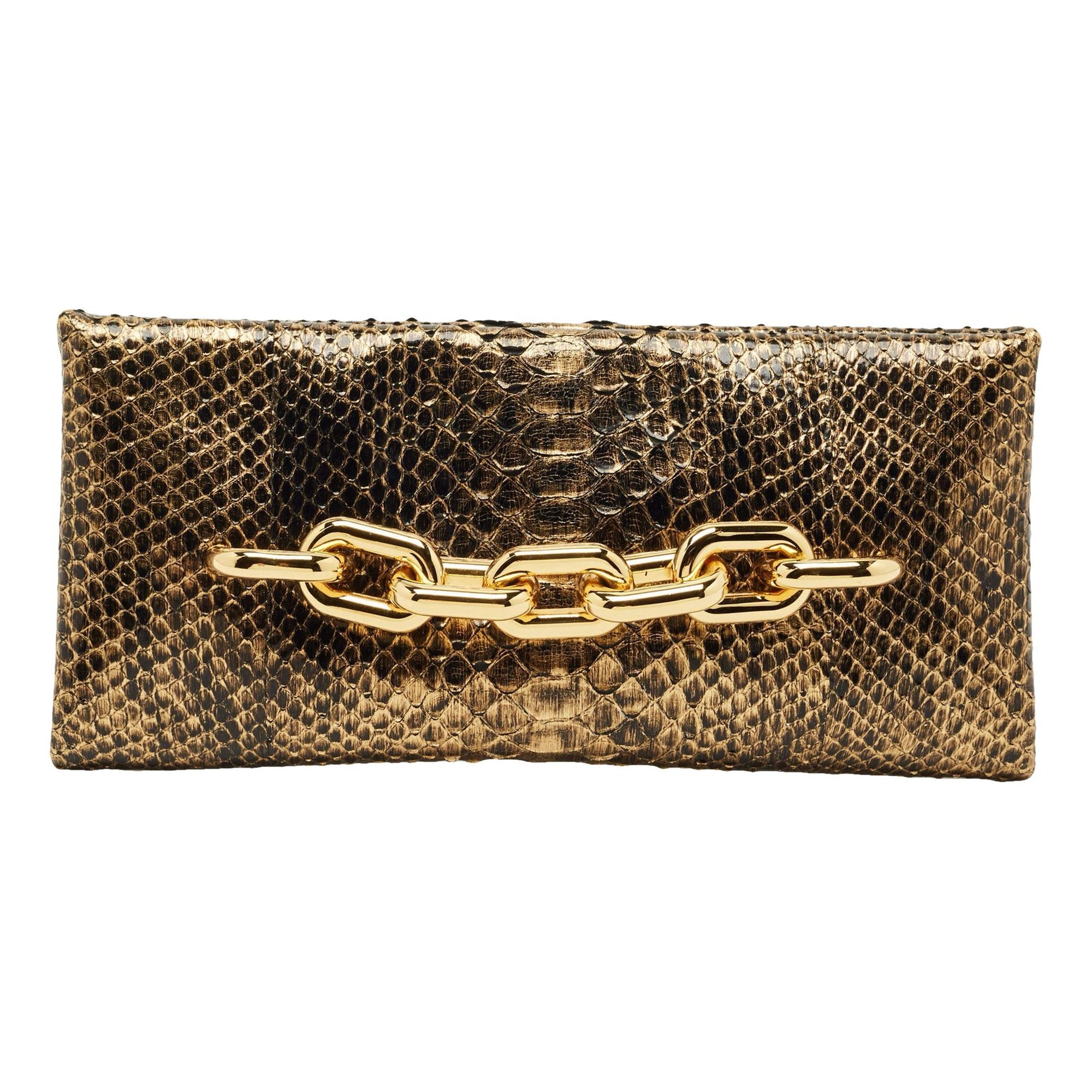 Leather clutch bag