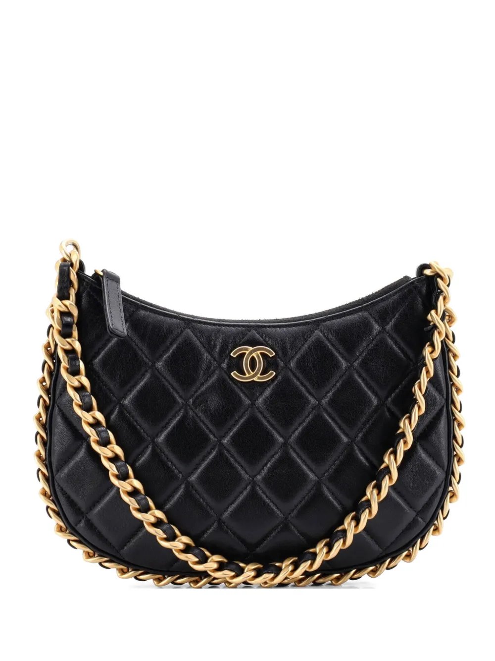 CC Chain Around Quilted Lambskin hobo bag