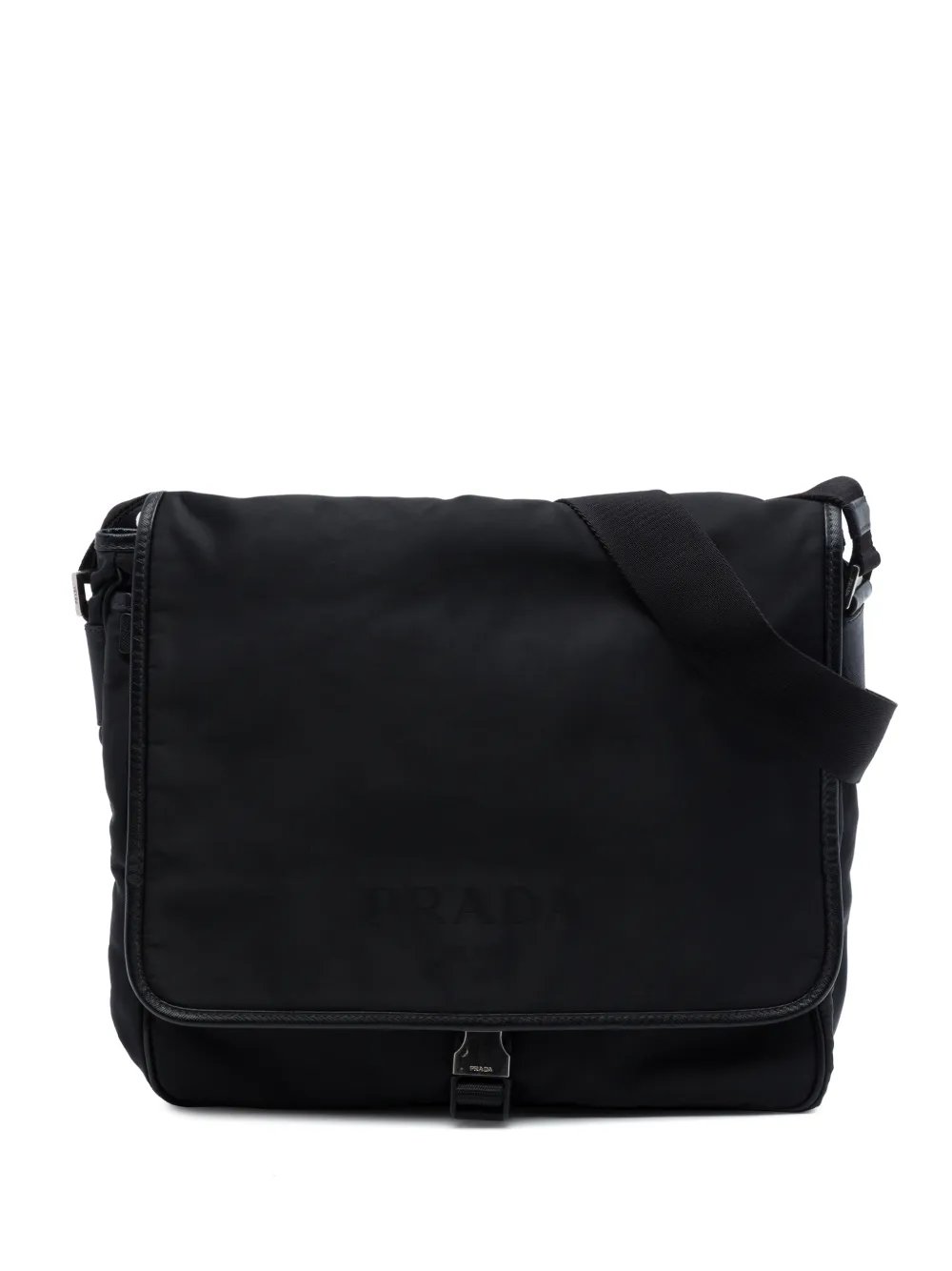 2013-2026 Saffiano Trimmed Tessuto Buckle Messenger Bag crossbody bag