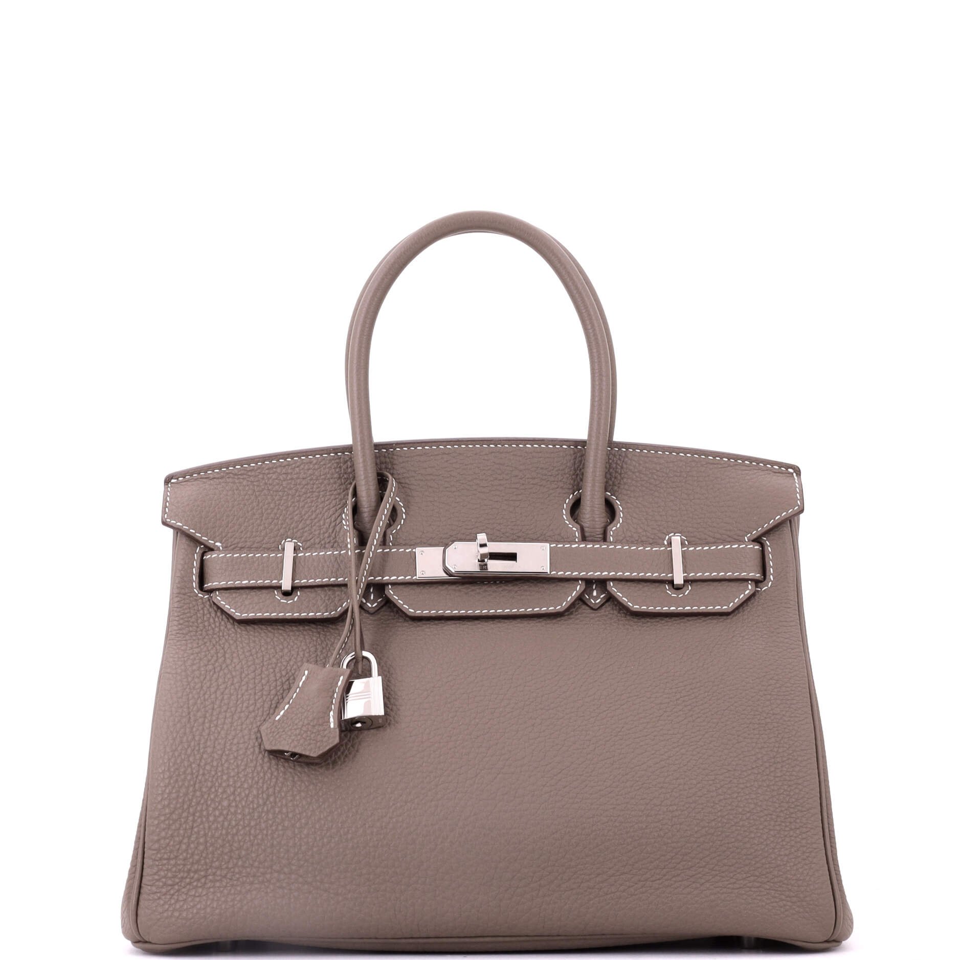 Birkin Handbag Grey Togo with Palladium Hardware 30