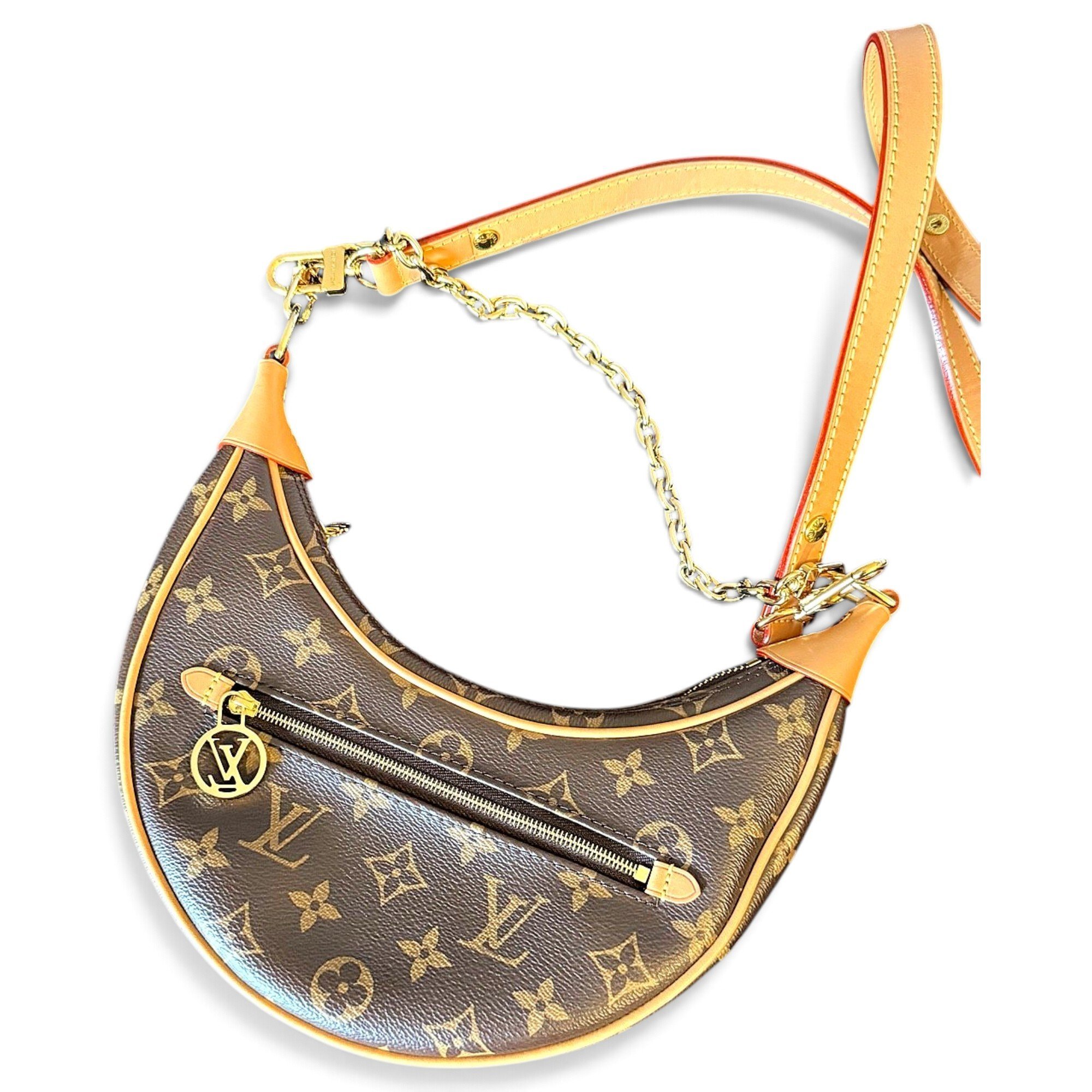 Loop leather handbag