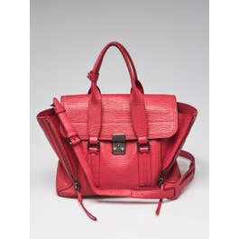 3.1 Phillip Lim 3.1 Phillip Lim Pink Shark Embossed Leather Medium Pashli Satchel Bag