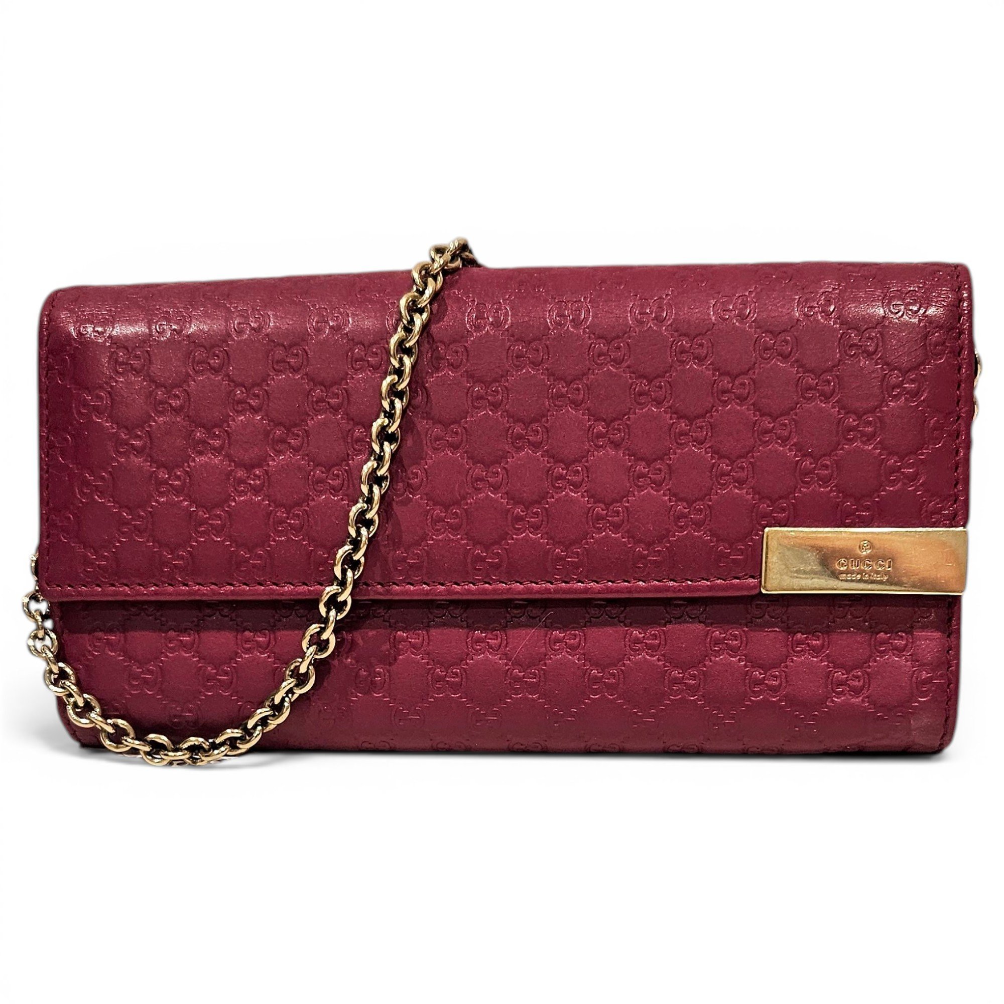 Leather clutch bag